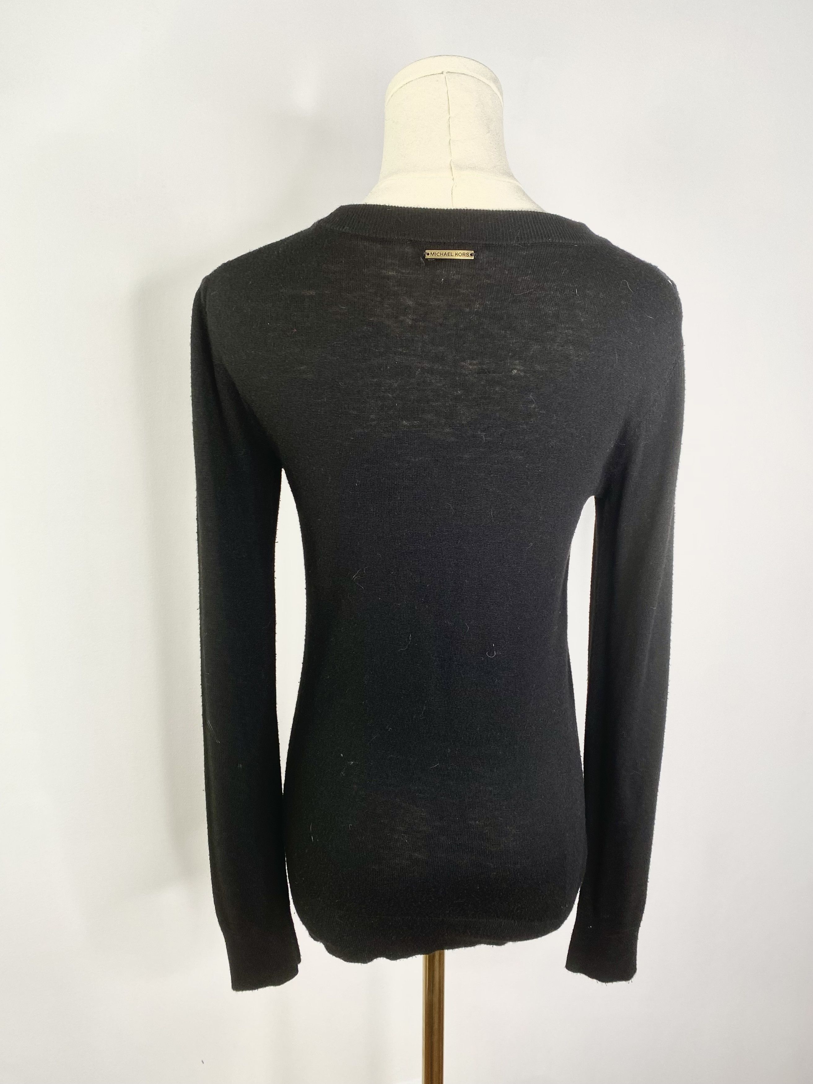 Michael Kors Michael Kors - Black Lace Cutout Knit Sweater Size S / US 4 / IT 40 - 7 Thumbnail