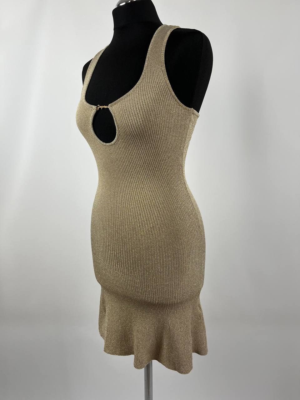 Jacquemus Jacquemus Gold Guirlande 'La Mini Robe Brilho' Minidress Size XS / US 0-2 / IT 36-38 - 3 Thumbnail