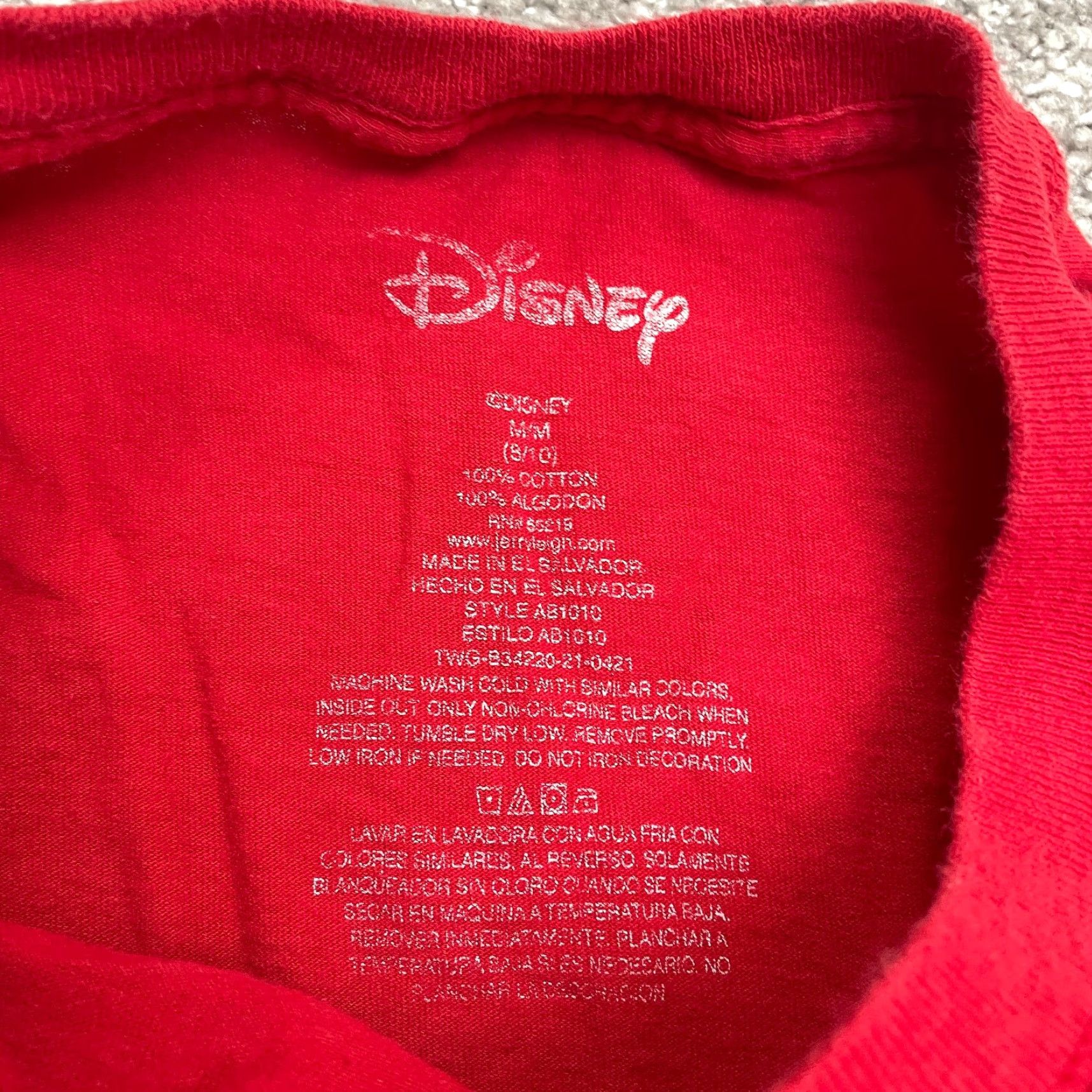 Disney Disney Minnie Mouse Graphic T-Shirt Womens Medium Red Crew Neck Cotton Mom Tee Size M / US 6-8 / IT 42-44 - 4 Thumbnail