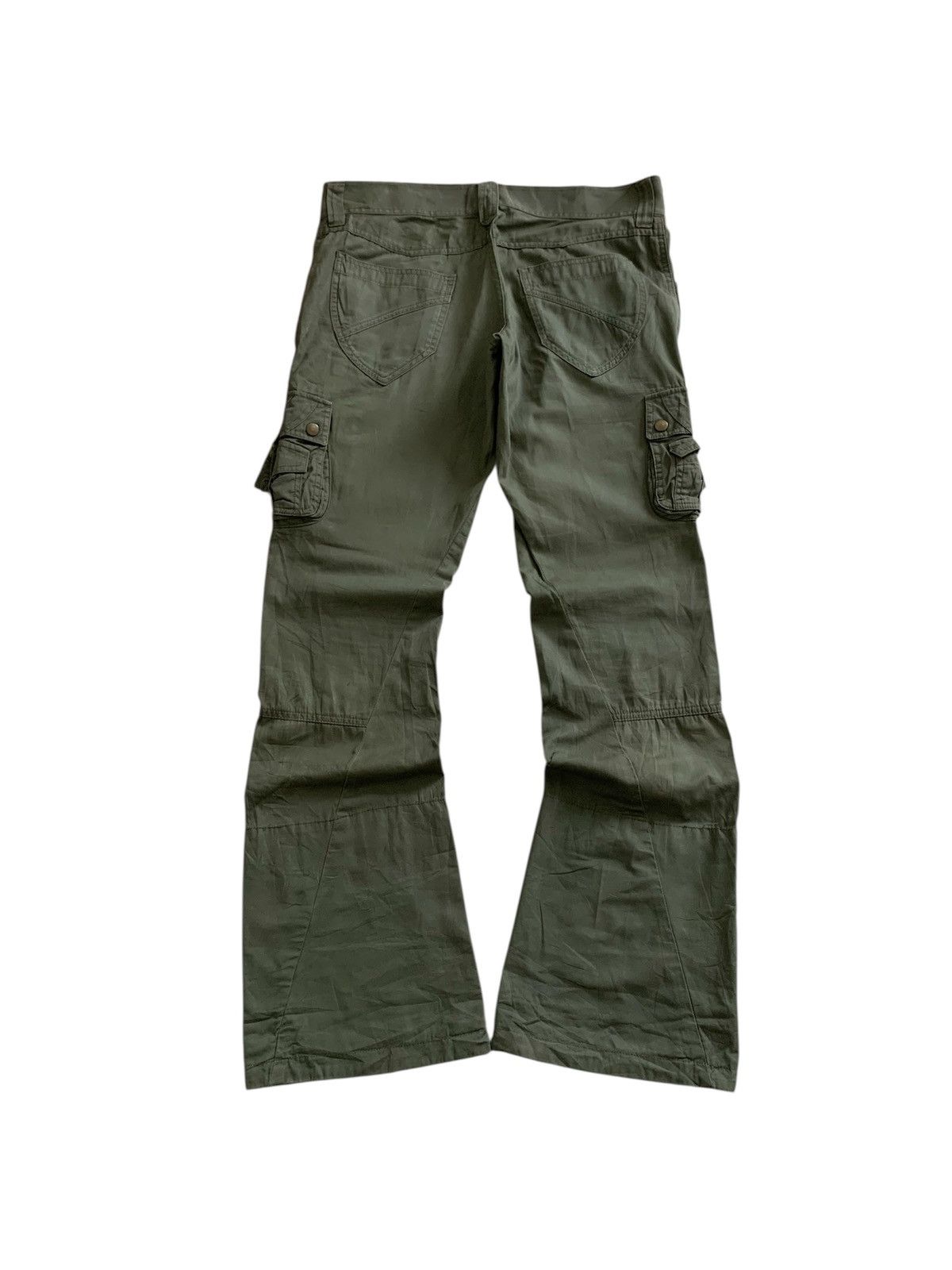 Michel Klein Michel Klein Homme Military 3D Cargo Spiral Flared Pants Size US 34 / EU 50 - 8 Thumbnail