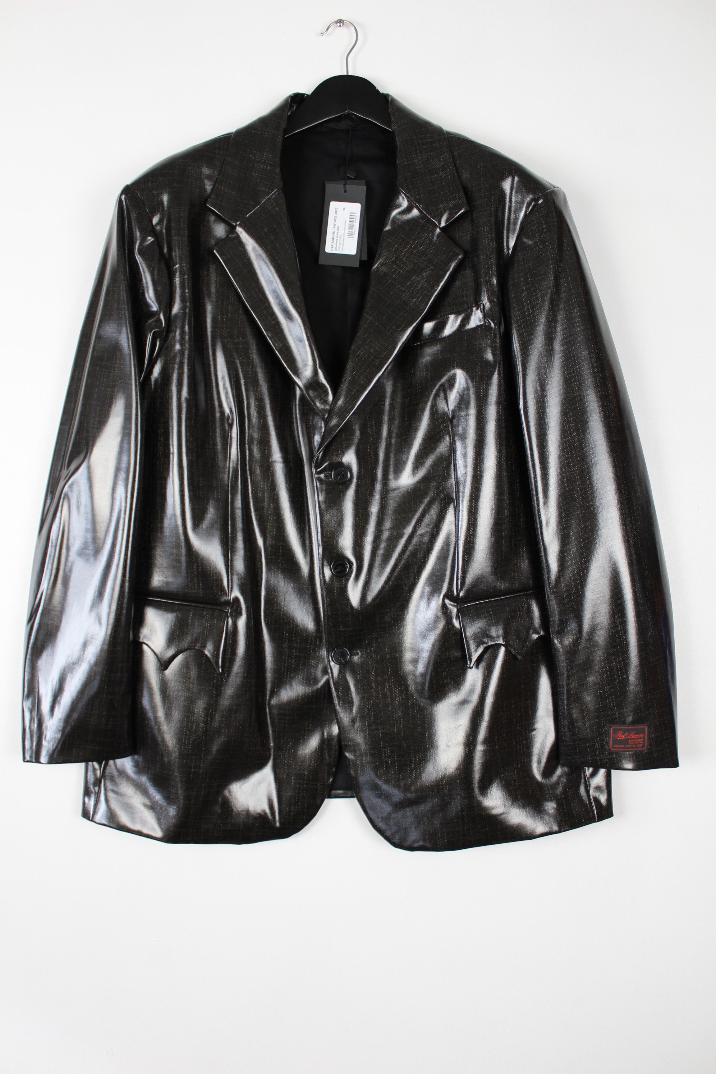 Raf Simons Raf Simons SS22/23 Black Coated Oversized Blazer Size US M / EU 48-50 / 2 - 1 Thumbnail
