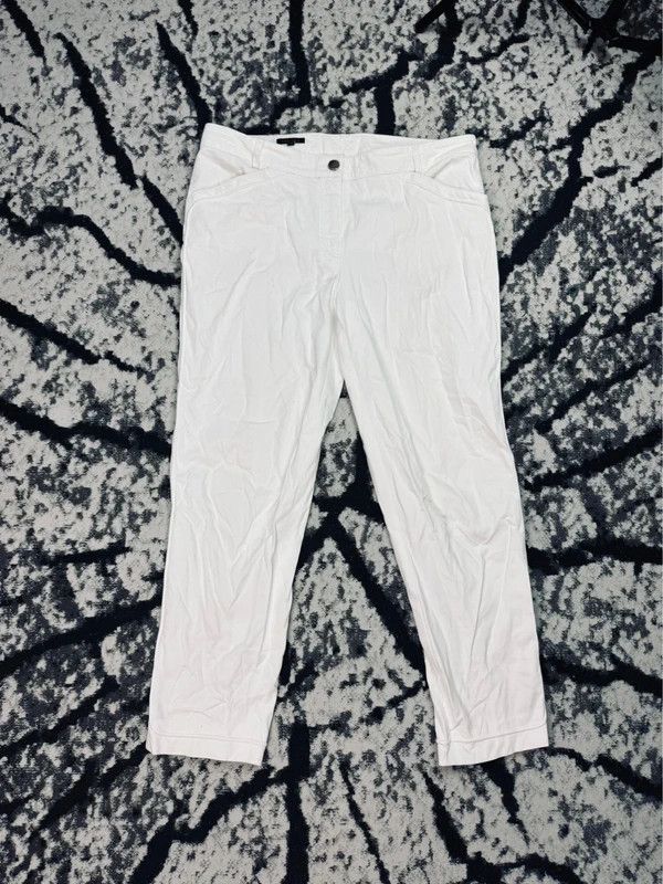 Escada Escada trousers white 42 simple logo Size 42" / US 20 - 1 Thumbnail