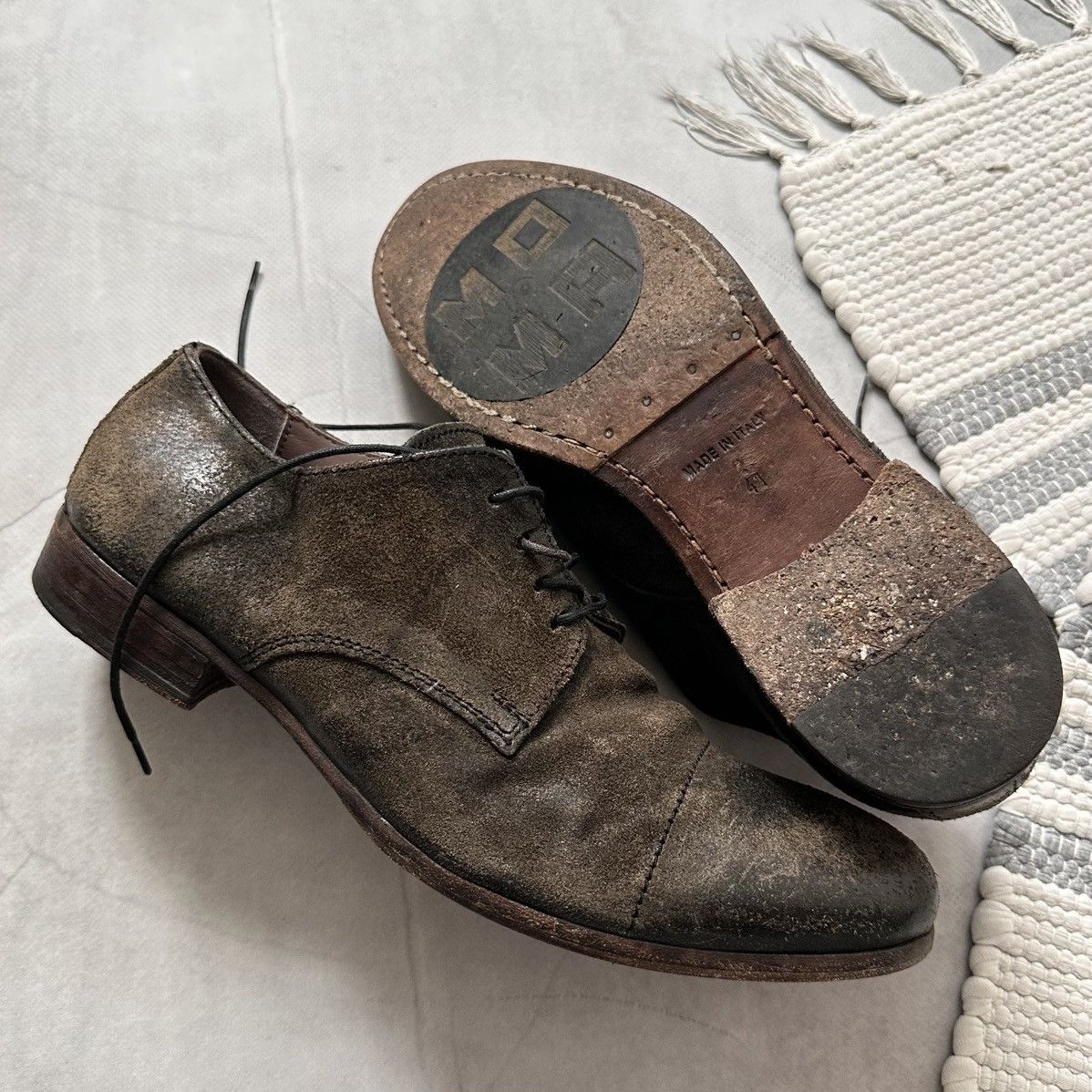 Dirk Bikkembergs RARE Moma Artisanal Waxed Suede Boots Guidi A1923 Vibe Size US 9.5 / EU 42-43 - 2 Thumbnail