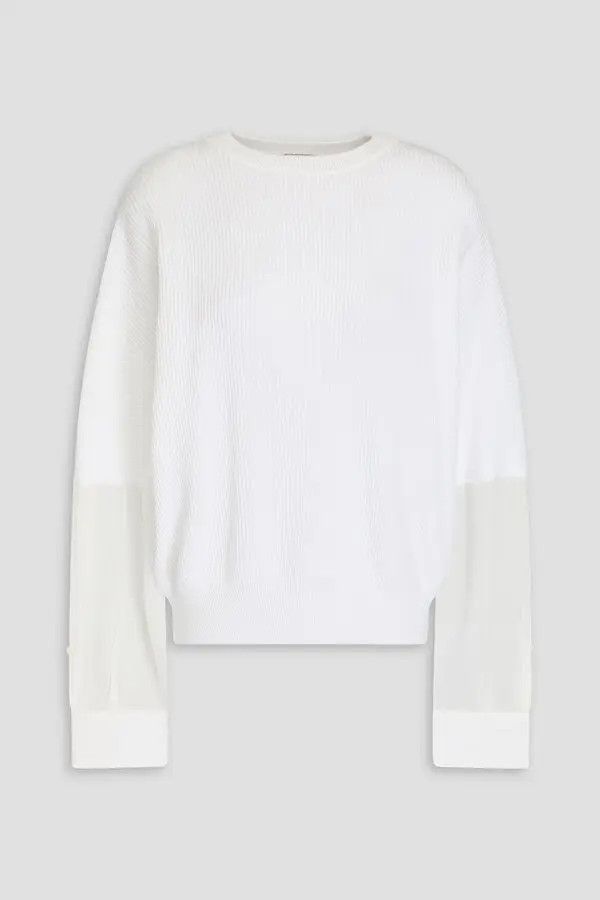 Brunello Cucinelli o1y0825 Crewneck Sweater in White Size M / US 6-8 / IT 42-44 - 2 Thumbnail