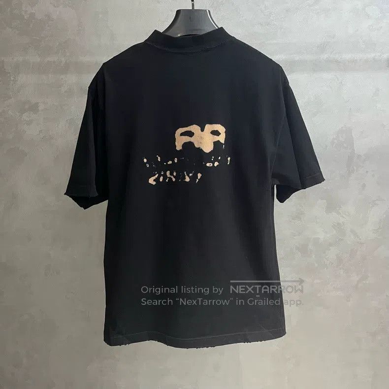 Balenciaga Balenciaga Black letter printed T-shirt with round neck an Size US XXS / EU 40 - 5 Thumbnail