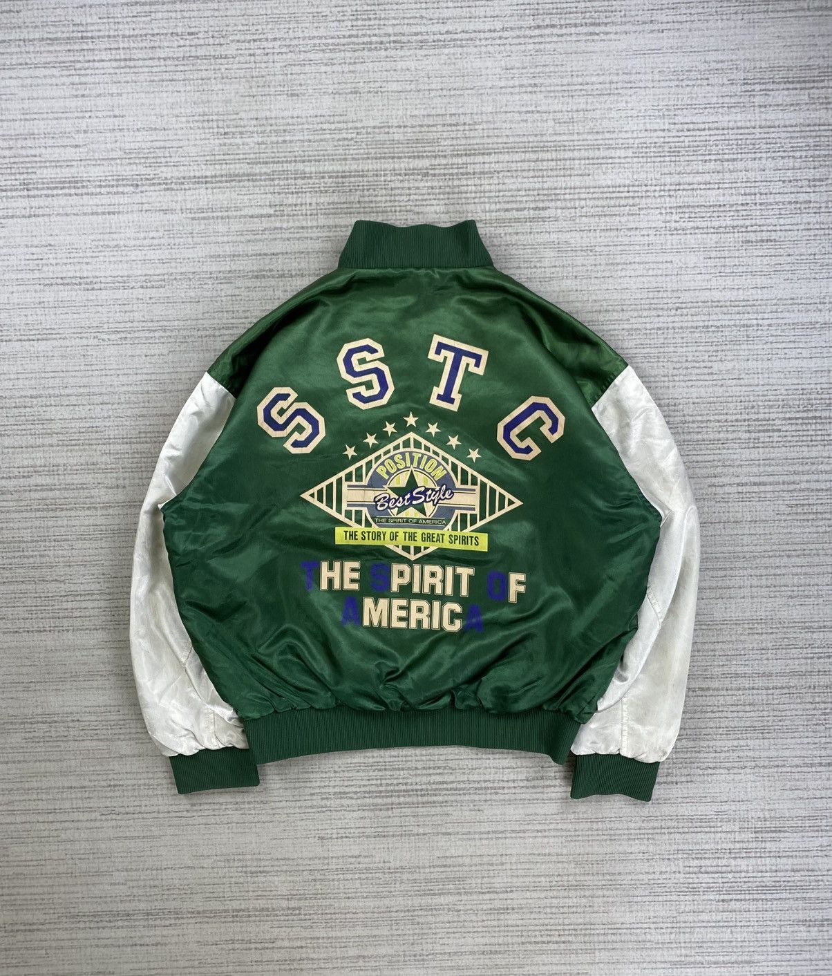 Japanese Brand × Vintage Vintage SSTC Real Athletic Fullzip Bombers Jacket Size US L / EU 52-54 / 3 - 1 Thumbnail