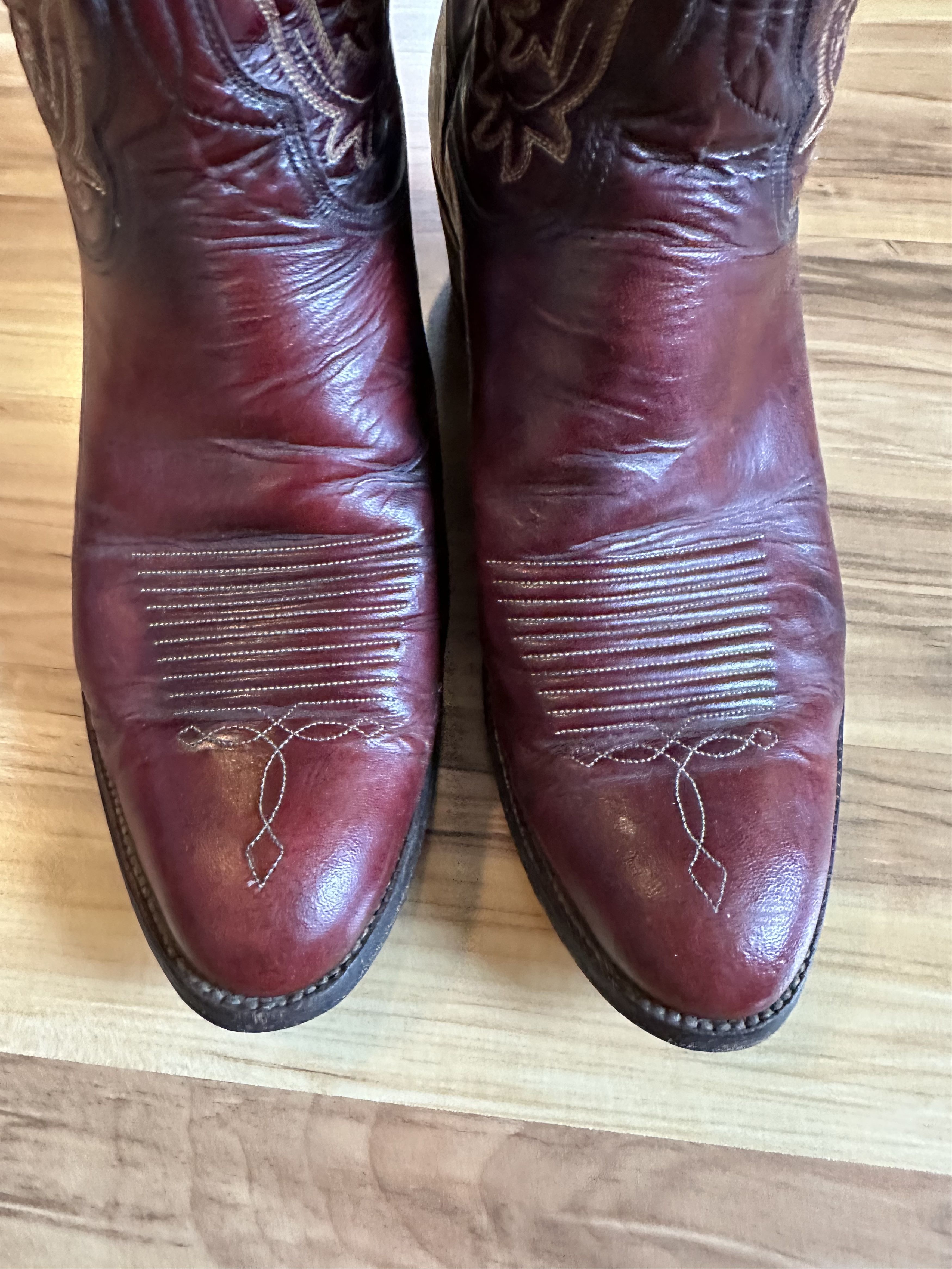 Vintage Vintage Cherry Red Cowboy Boots Size US 8.5 / EU 41-42 - 3 Thumbnail