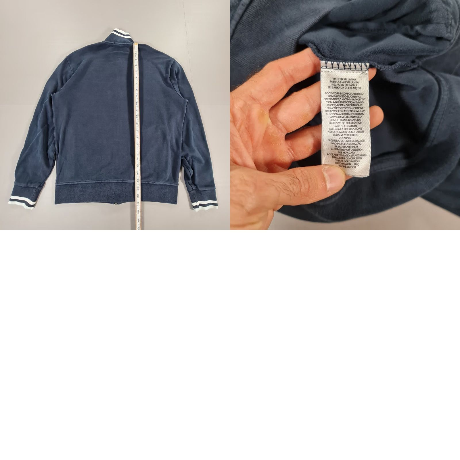 Polo Ralph Lauren Polo Ralph Lauren Mens Track Jacket Navy Blue M Cotton Full Zip Pockets Size US M / EU 48-50 / 2 - 8 Thumbnail