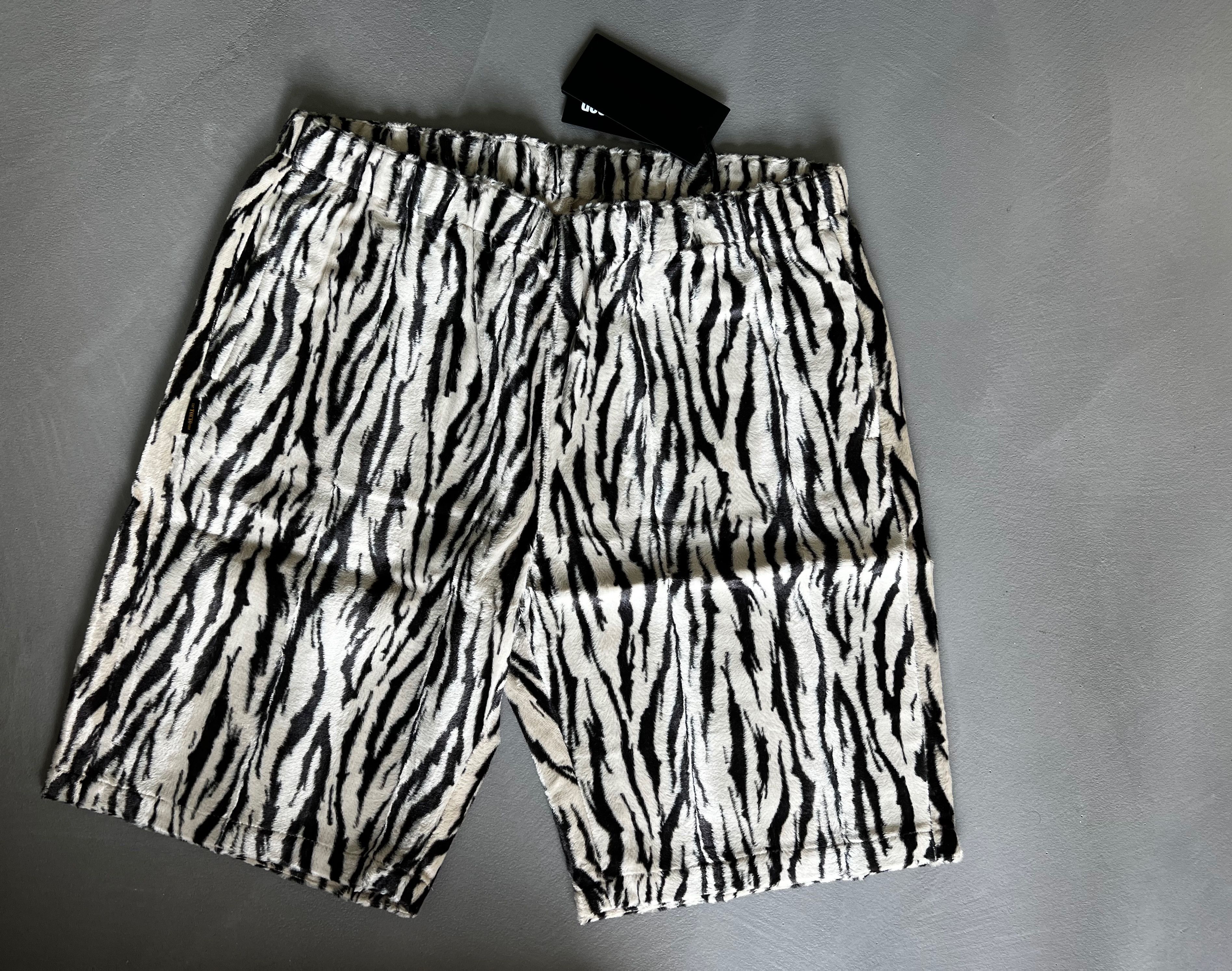 Neighborhood Neighborhood Zebra Fur Shorts, Size L Size US 34 / EU 50 - 1 Thumbnail