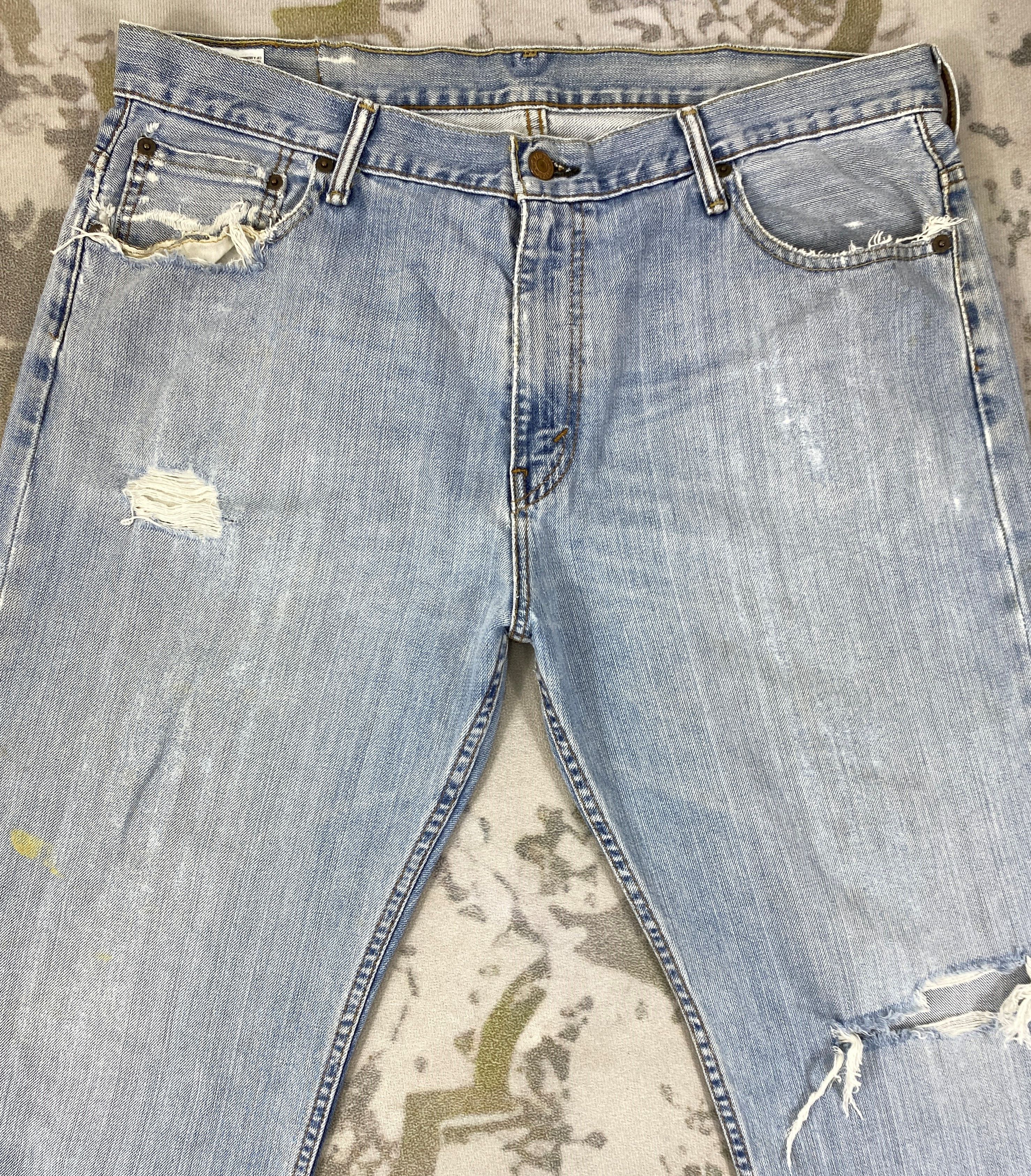 Levi's Light Blue Wash Vintage Levi's 569 39x31.5 Denim -JN1968 Size US 39 - 3 Thumbnail