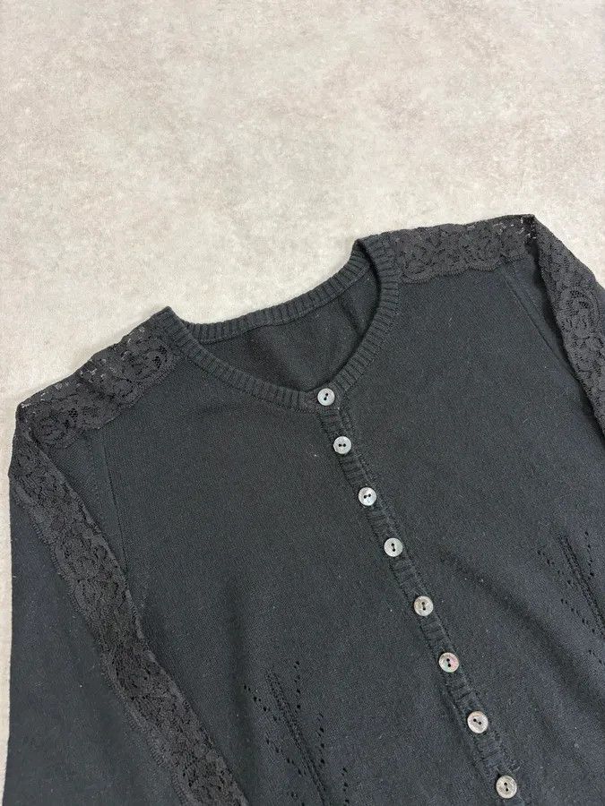 Dolce & Gabbana 2000s Dolce & Gabbana Black Lace Button Up Wool Cardigan Size S / US 4 / IT 40 - 5 Thumbnail