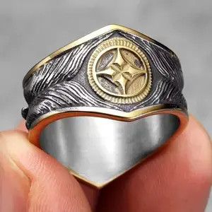 Jewelry Vintage Octagram Ring Size ONE SIZE - 1 Thumbnail