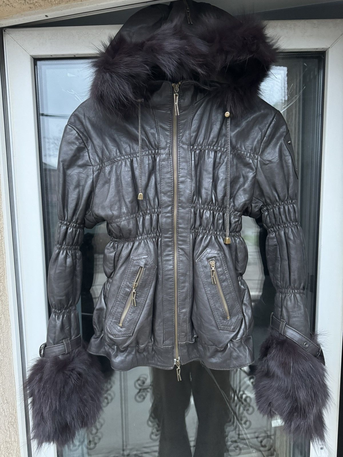 Japanese Brand Vintage Fur Leather/Fur Bandage Double Zip Leather Jacket Size US M / EU 48-50 / 2 - 10 Thumbnail