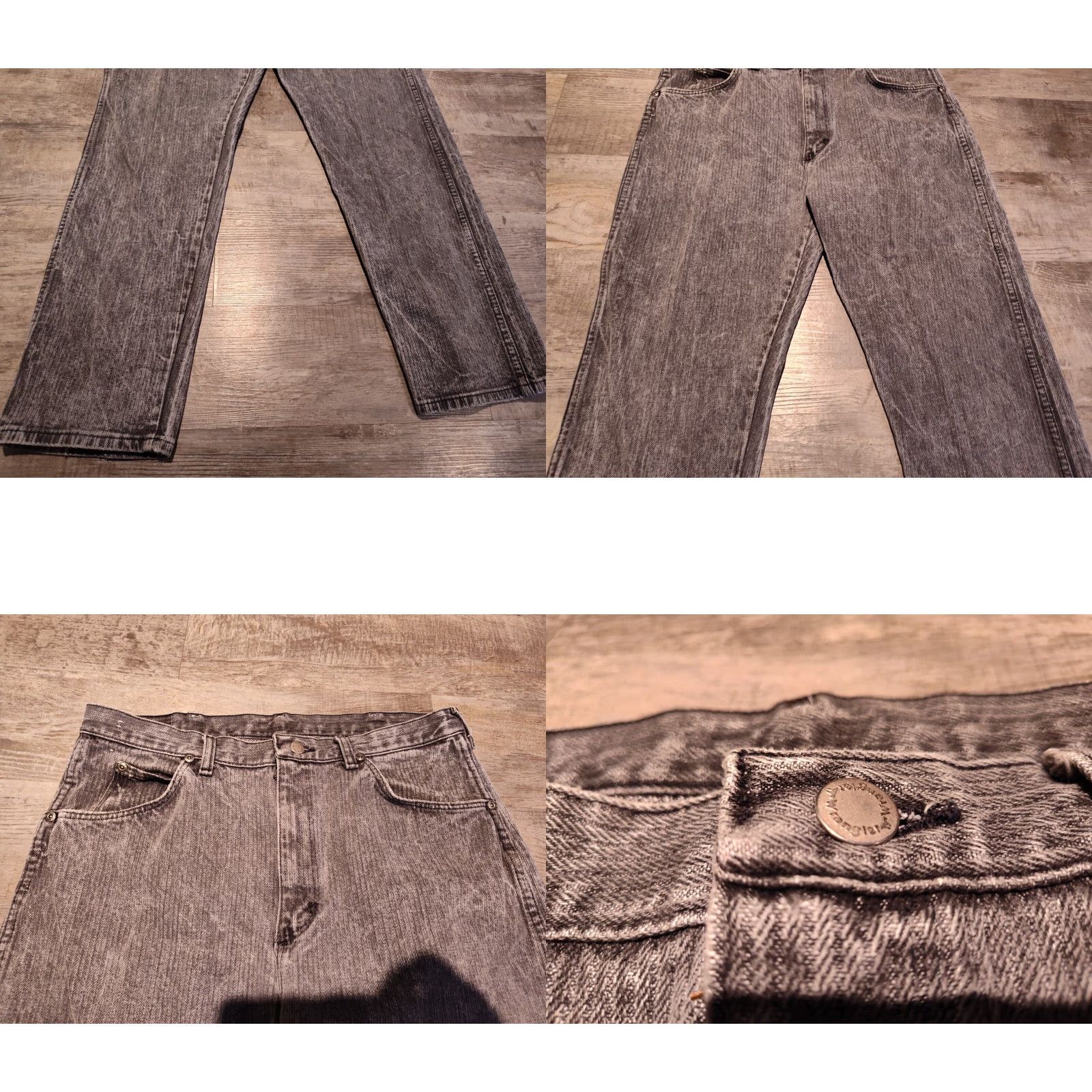 Wrangler VINTAGE Wrangler Jeans Men's 80s Acid Wash Striped Cords 34x29 Retro 80s Biker Cowboy Rock American Made Size US 34 / EU 50 - 8 Thumbnail