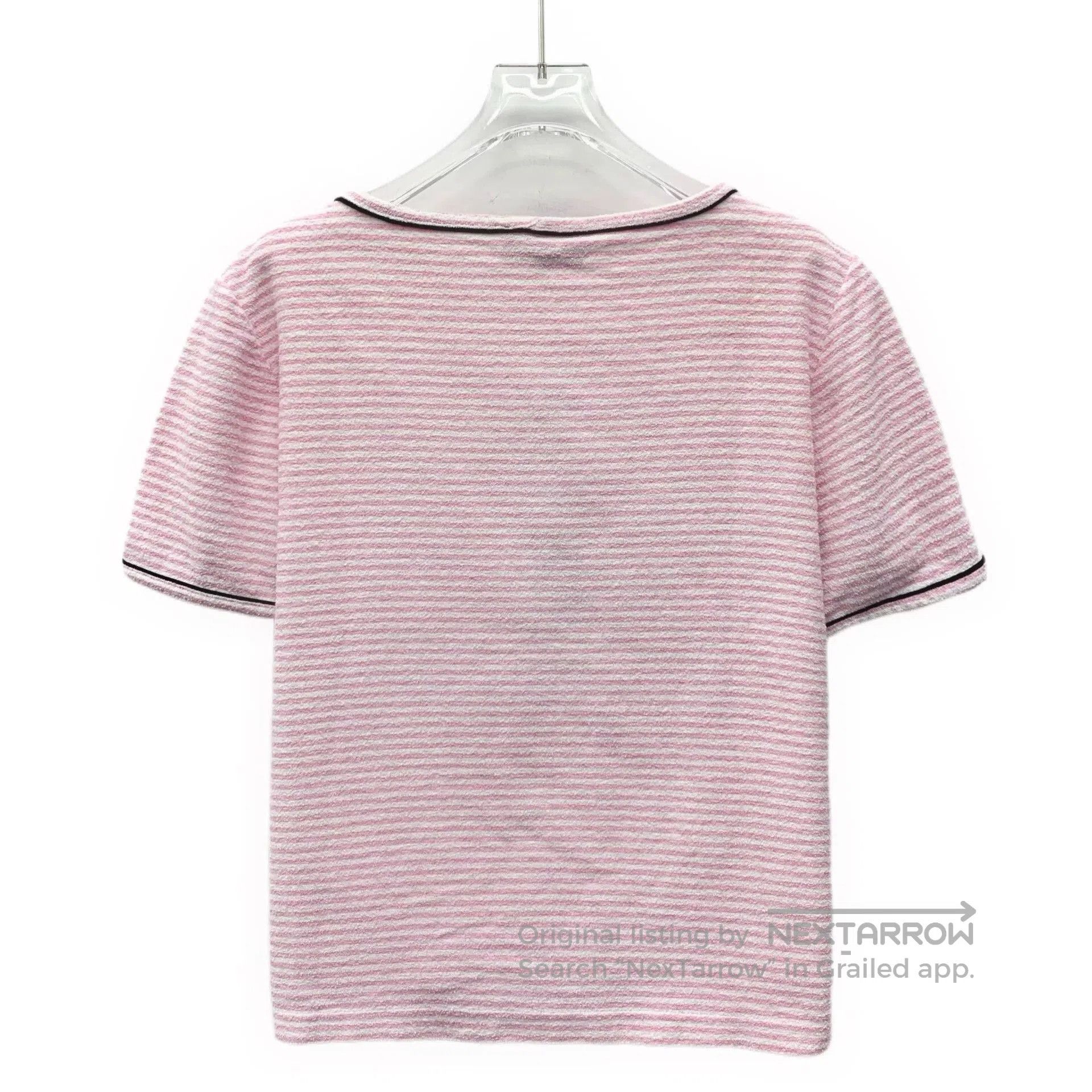 Chanel pink striped chanel short sleeve t. Size US S / EU 44-46 / 1 - 2 Thumbnail