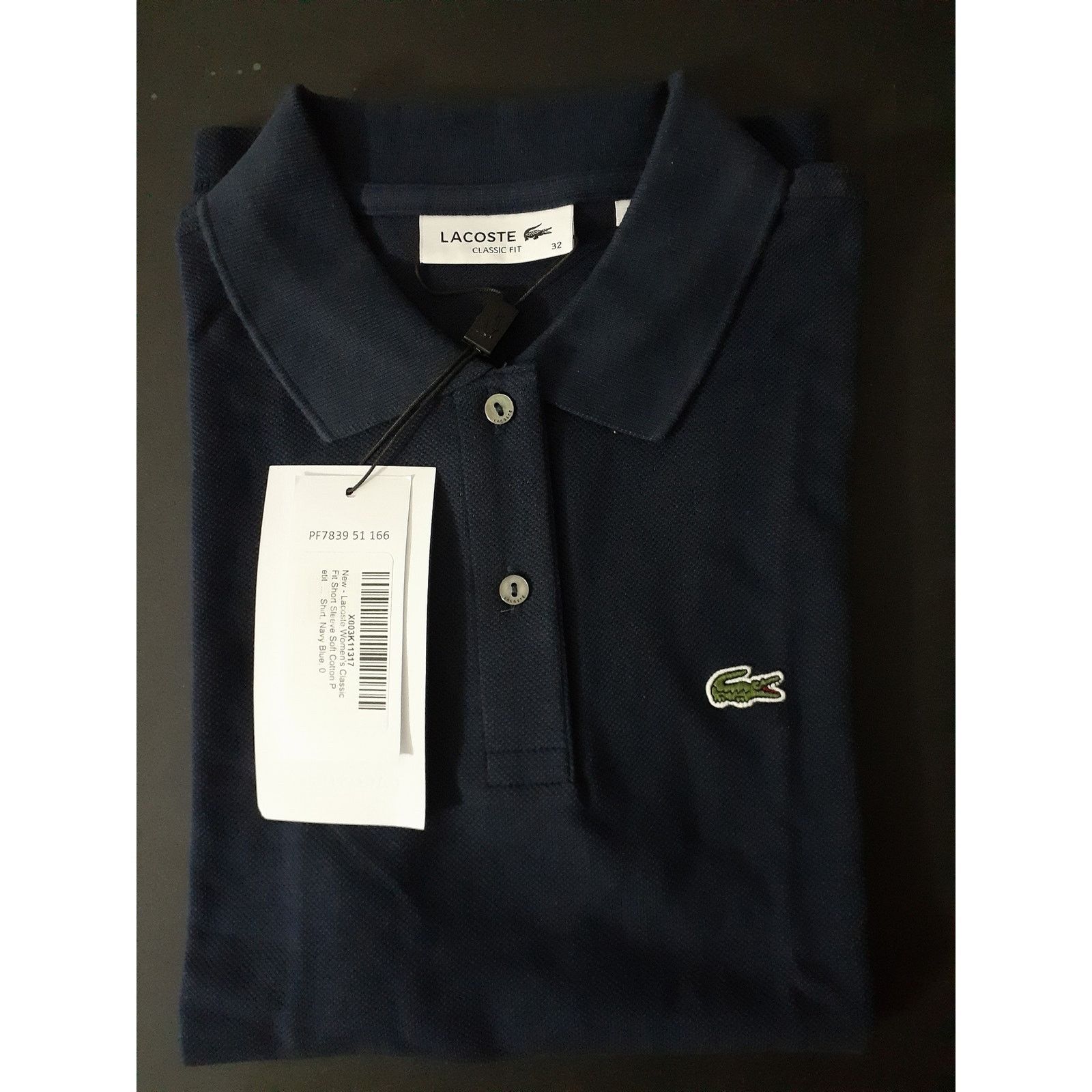 Lacoste Lacoste Women's Regular Fit Soft Cotton Petit Polo Navy 0 Size XS / US 0-2 / IT 36-38 - 3 Thumbnail