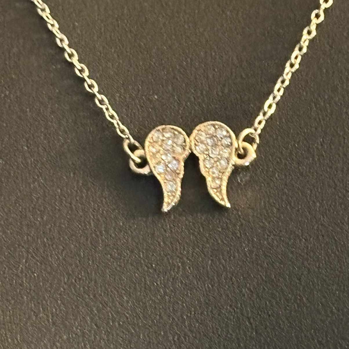Other Silver tone paved angel wings necklace Size ONE SIZE - 6 Thumbnail
