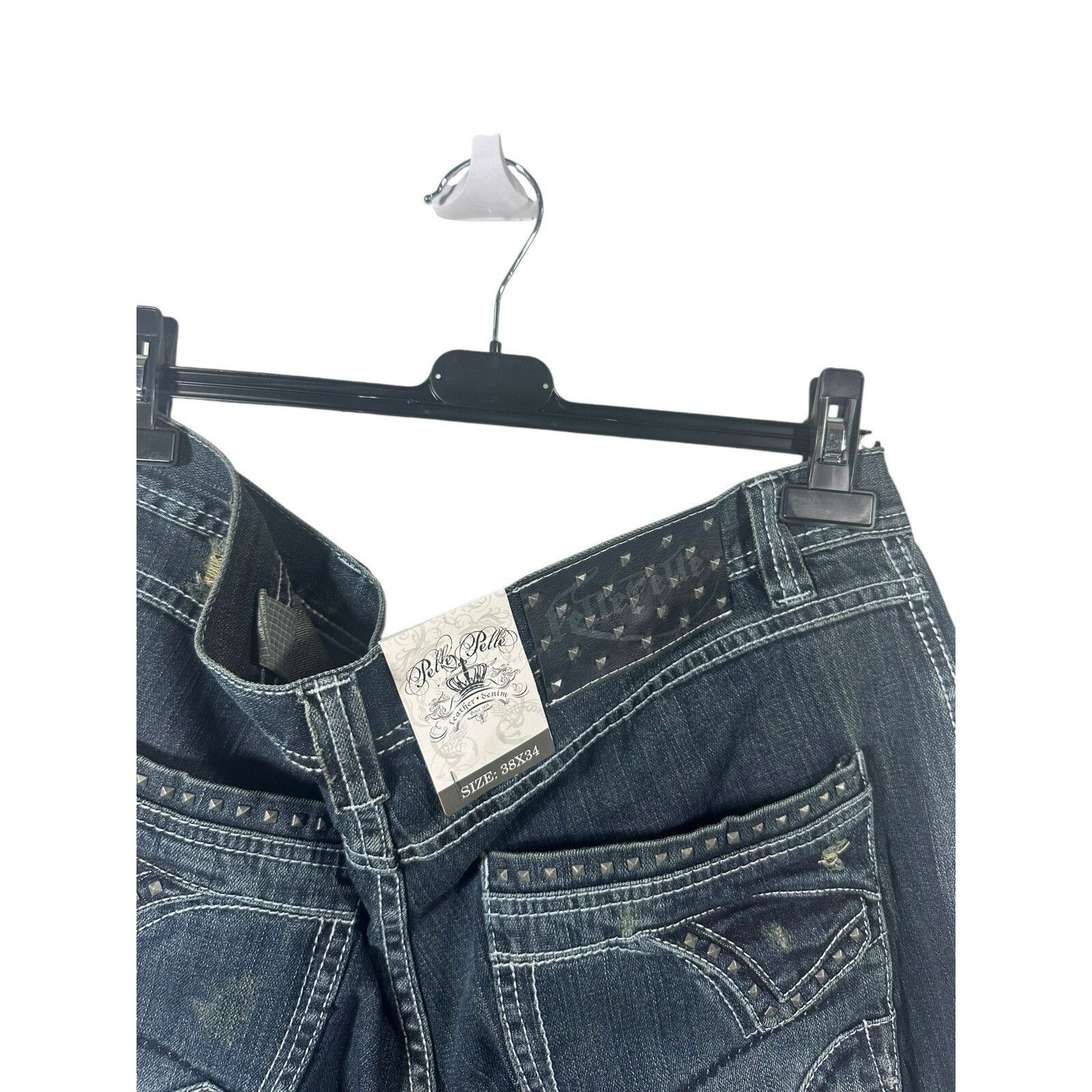 Pelle Pelle VTG Pelle Pelle Baggy Jeans Men's 38x34 Blue Straight Hip Ho Size US 38 / EU 54 - 4 Thumbnail