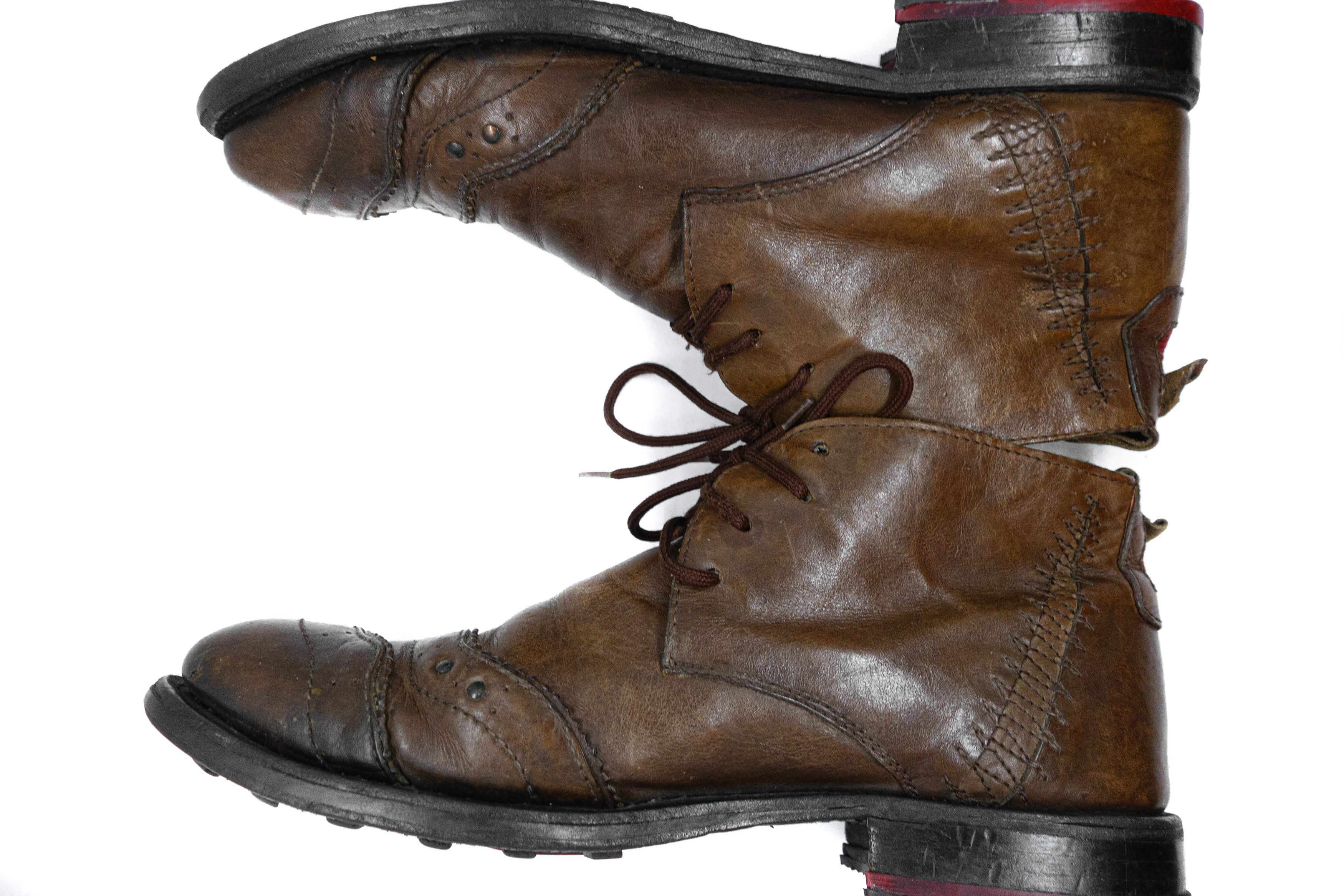 Marithe + Francois Girbaud 00S Punk Metal Grunge Boots Vintage Size US 9 / EU 42 - 6 Thumbnail
