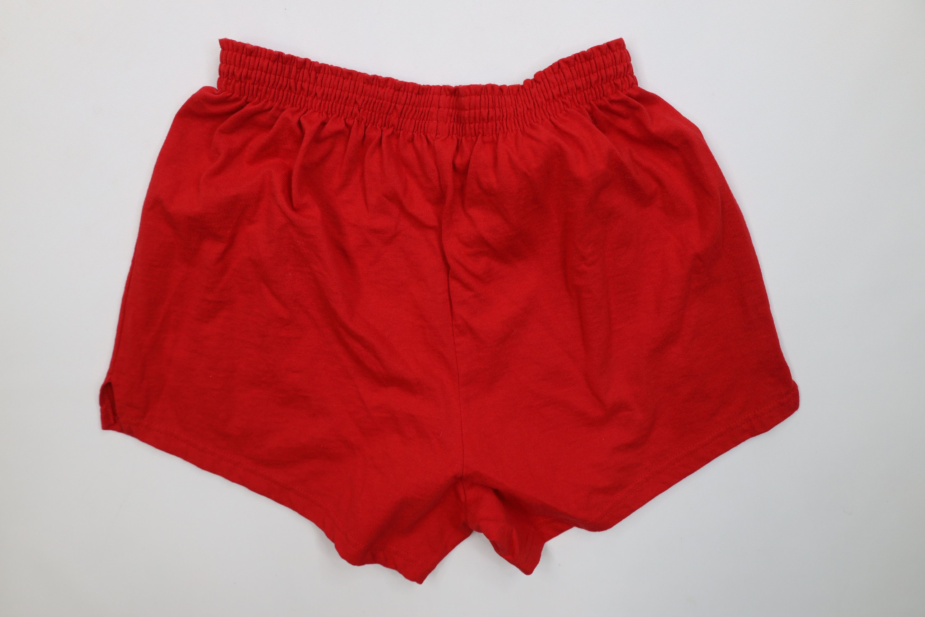 Vintage Vintage 90s Streetwear Faded Blank Hot Short Shorts Red Size 24" / US 00 / IT 34 - 7 Thumbnail