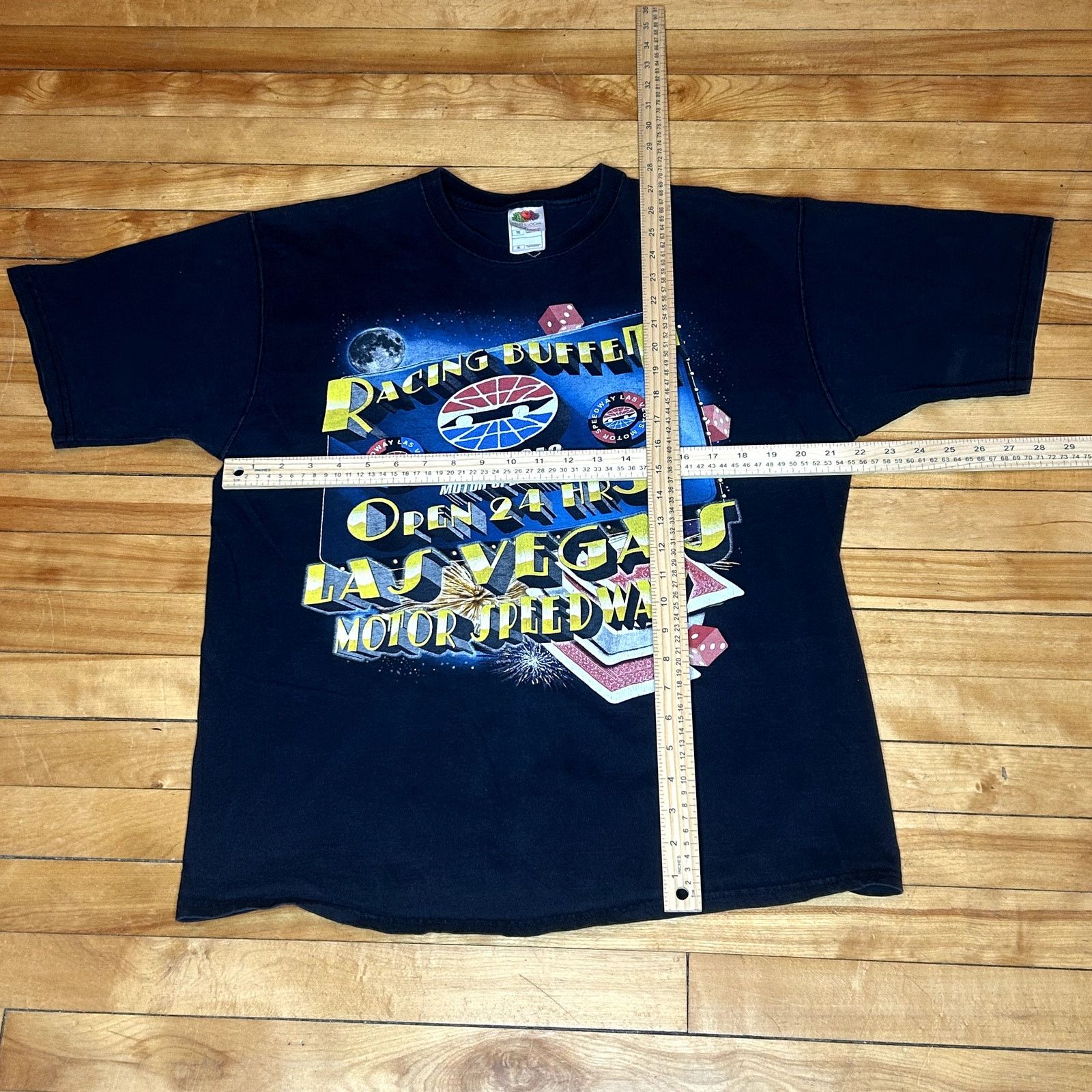 Fruit Of The Loom Y2K Las Vegas Racing T-Shirt XL Size US XL / EU 56 / 4 - 4 Thumbnail
