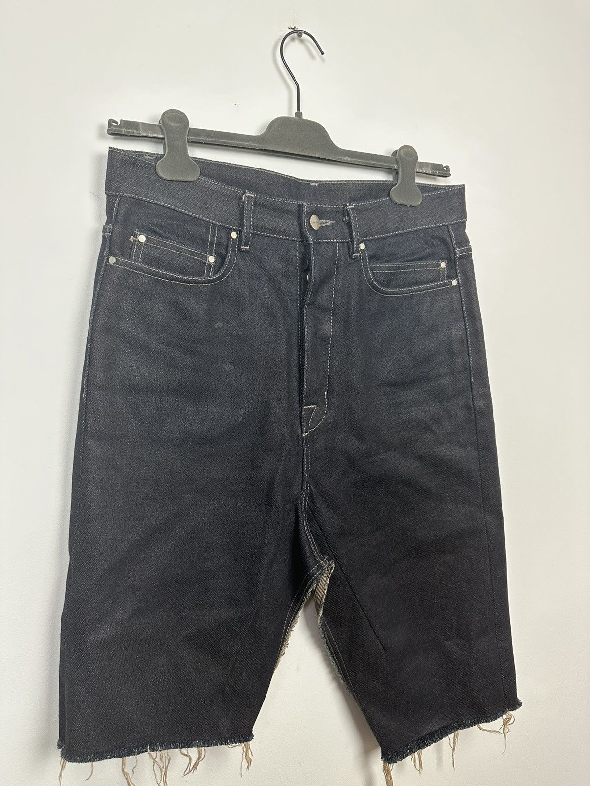 Rick Owens FW18 ‘SISYPHUS’ Raw Denim Sisyskirt Size US 31 - 2 Thumbnail