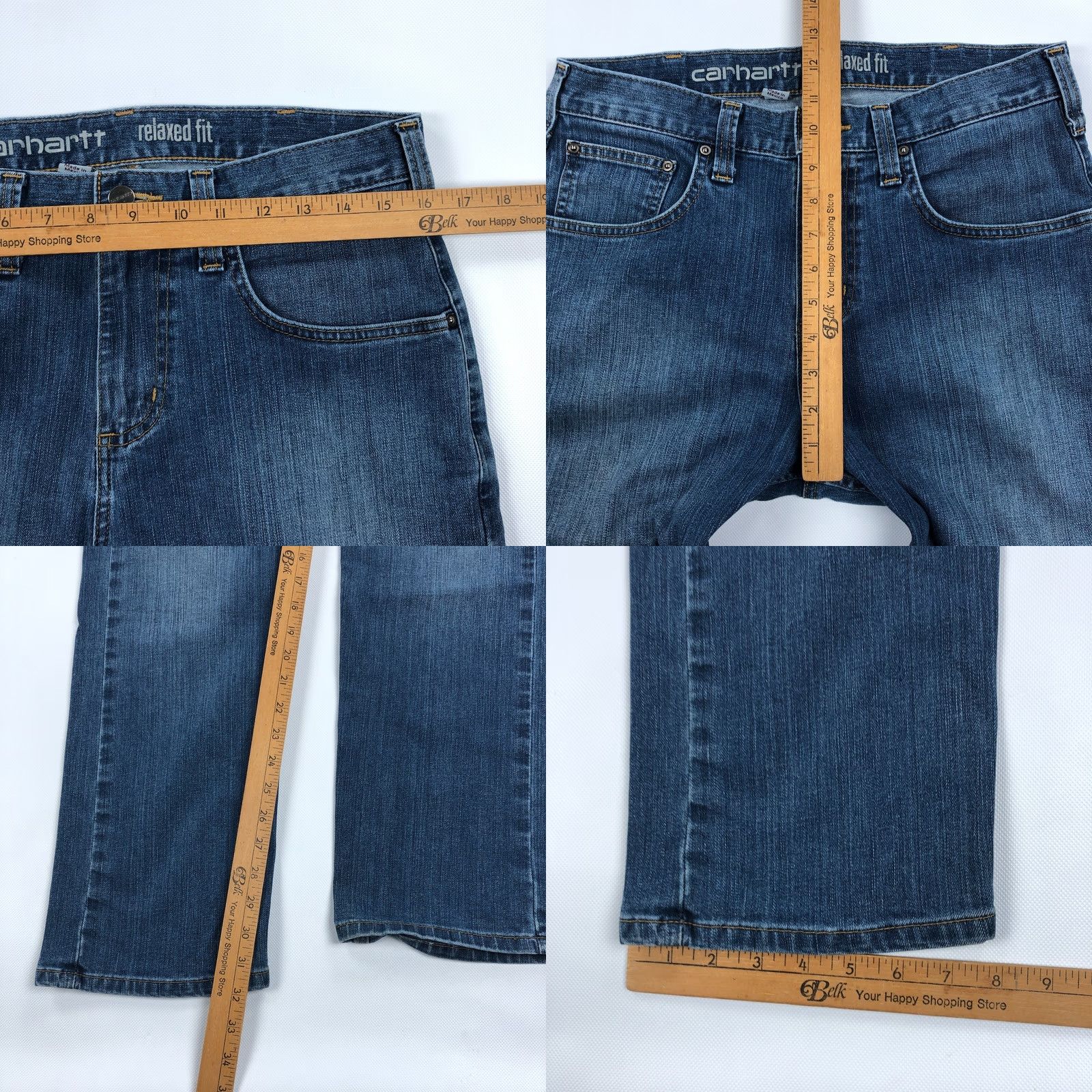 Carhartt Carhartt Jeans Mens 32x32 Rugged Flex Relaxed Blue Denim Pants Jeans 5-Pocket Mens Regular Blue Carhartt Rugged Flex straight fit jeans Size US 32 / EU 48 - 8 Thumbnail