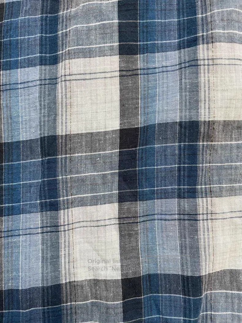 Saint Laurent Paris Saint Laurent Paris Blue and white gold thread plaid shirt Size US XXS / EU 40 - 4 Thumbnail