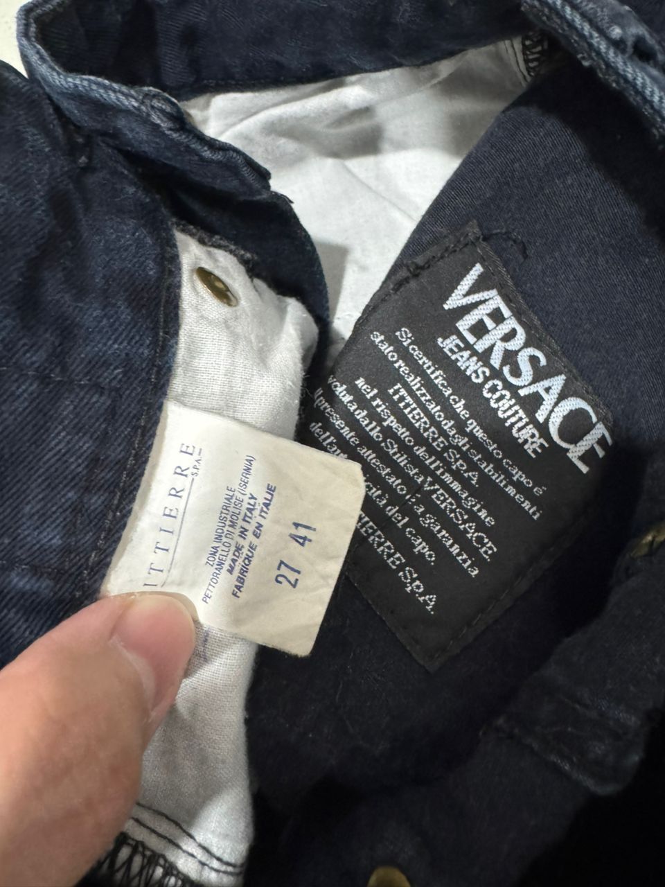 Versace Jeans Couture Vintage Versace Jeans Couture in Navy Size US 27 - 5 Thumbnail
