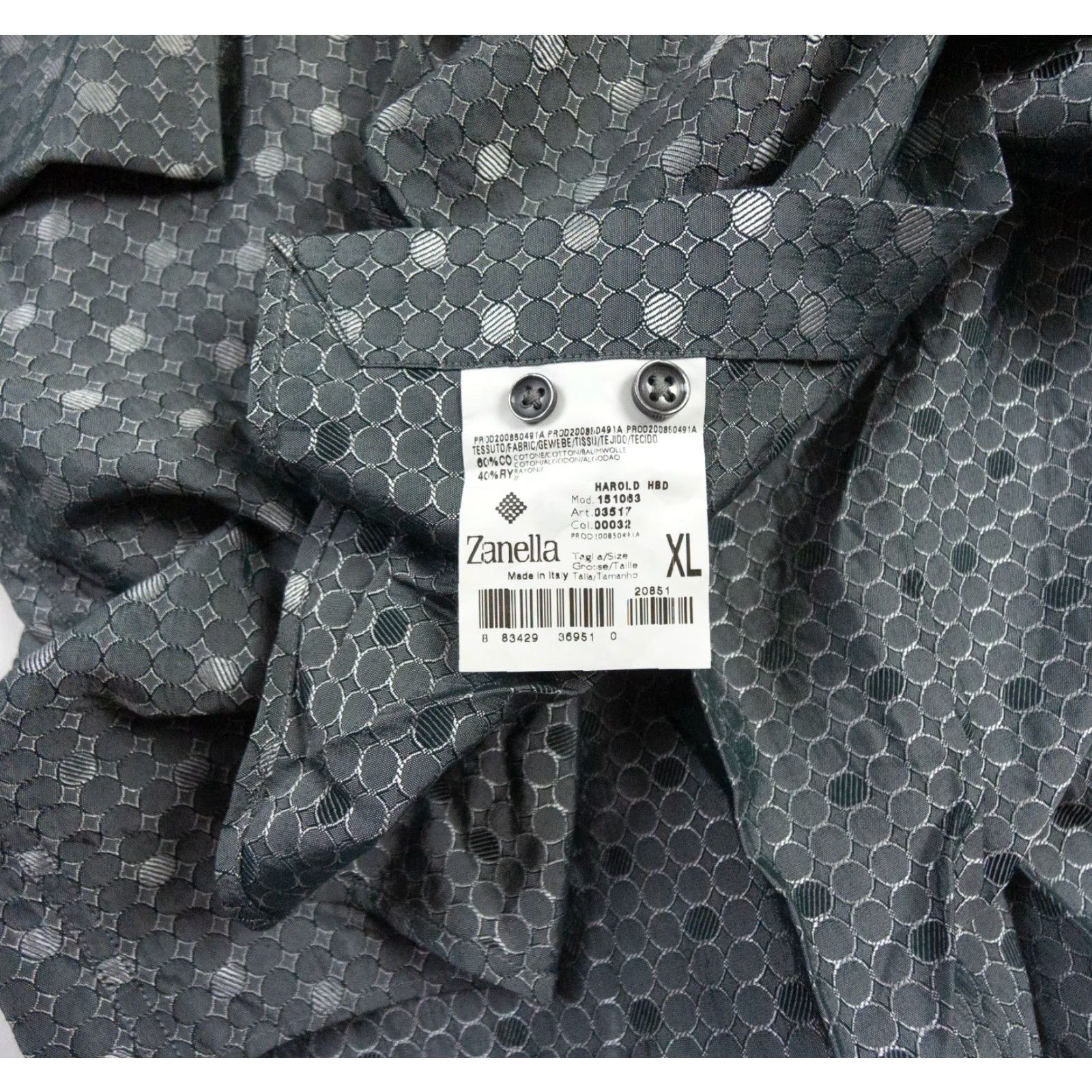 Zanella Zanella Button Up Shirt Mens XL Gray Long Sleeve Collared Preppy Workwear Size US XL / EU 56 / 4 - 7 Thumbnail