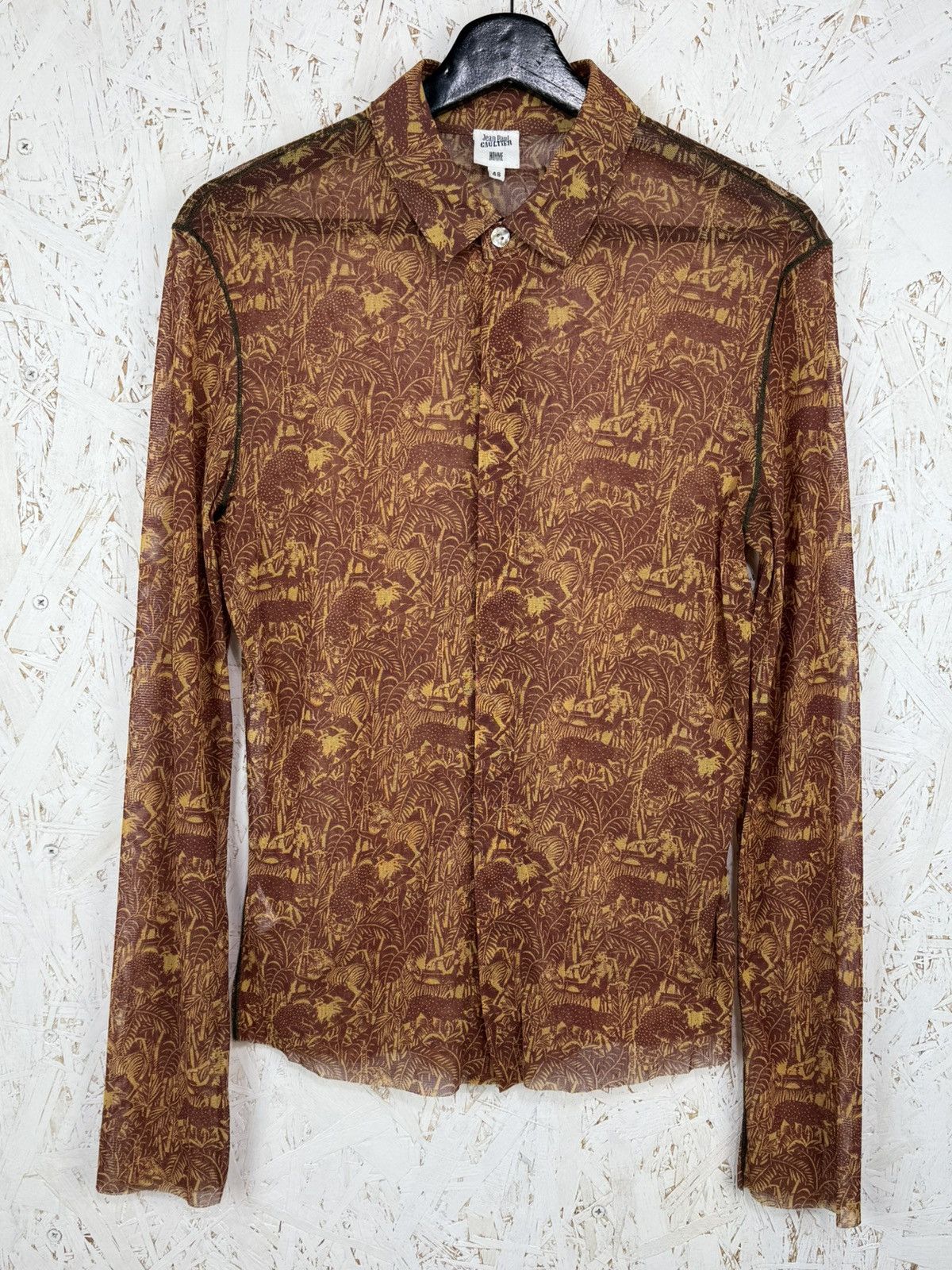 Jean Paul Gaultier Jean Paul Gaultier African Print Mesh Powernet Button Shirt Size US M / EU 48-50 / 2 - 1 Thumbnail