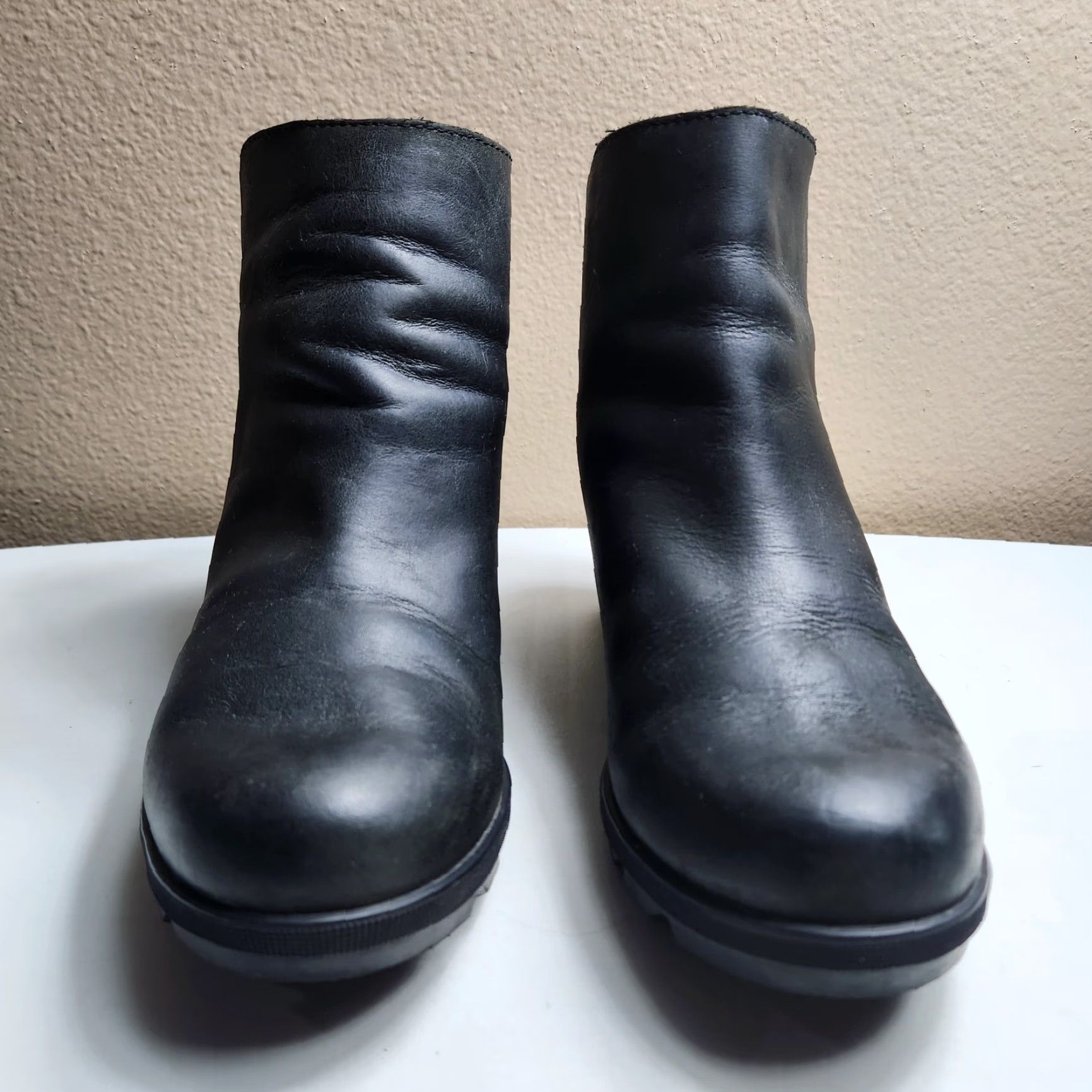 SOREL Sorel Boot Joan of Arctic Zip Wedge II Nubuck Leather Black Womens Size 10 Boots M Black Heel Wedge Casual Size US 10 / IT 40 - 5 Thumbnail