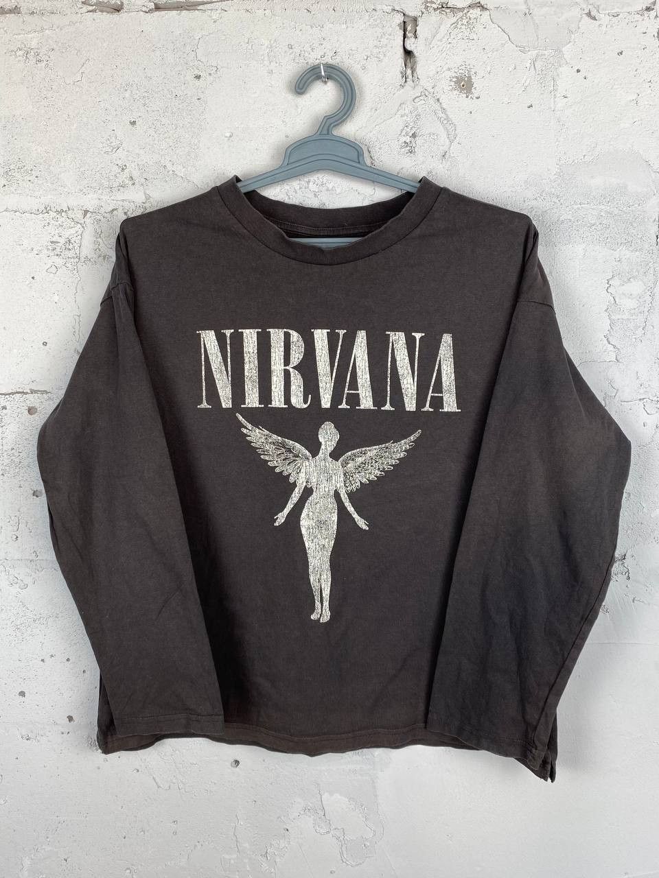 Vintage NIRVANA IN UTERO Band T Shirt Oversized Faded LS T Shirt | Grailed