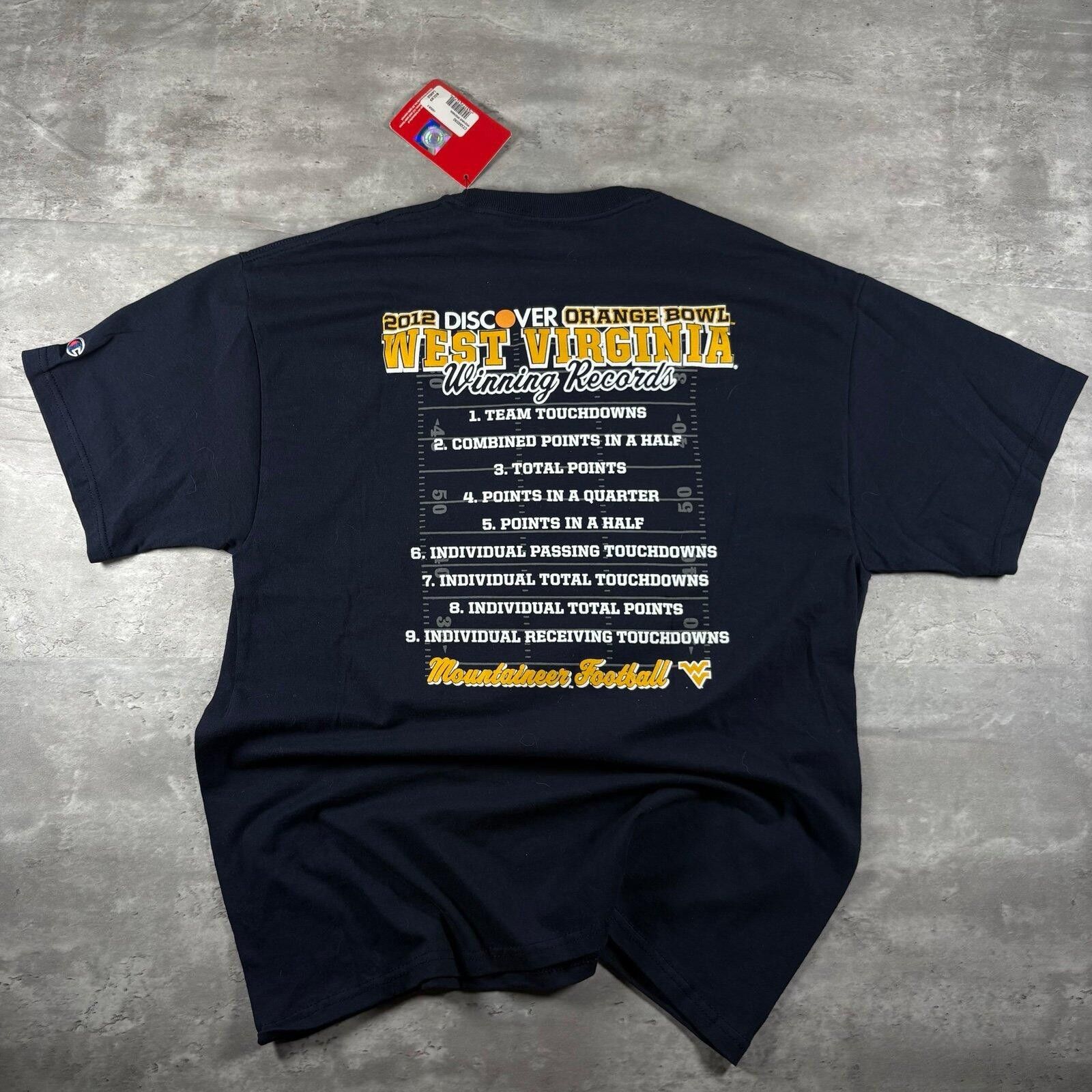 Hanes NWT 2012 West Virginia Football te Size US L / EU 52-54 / 3 - 2 Thumbnail