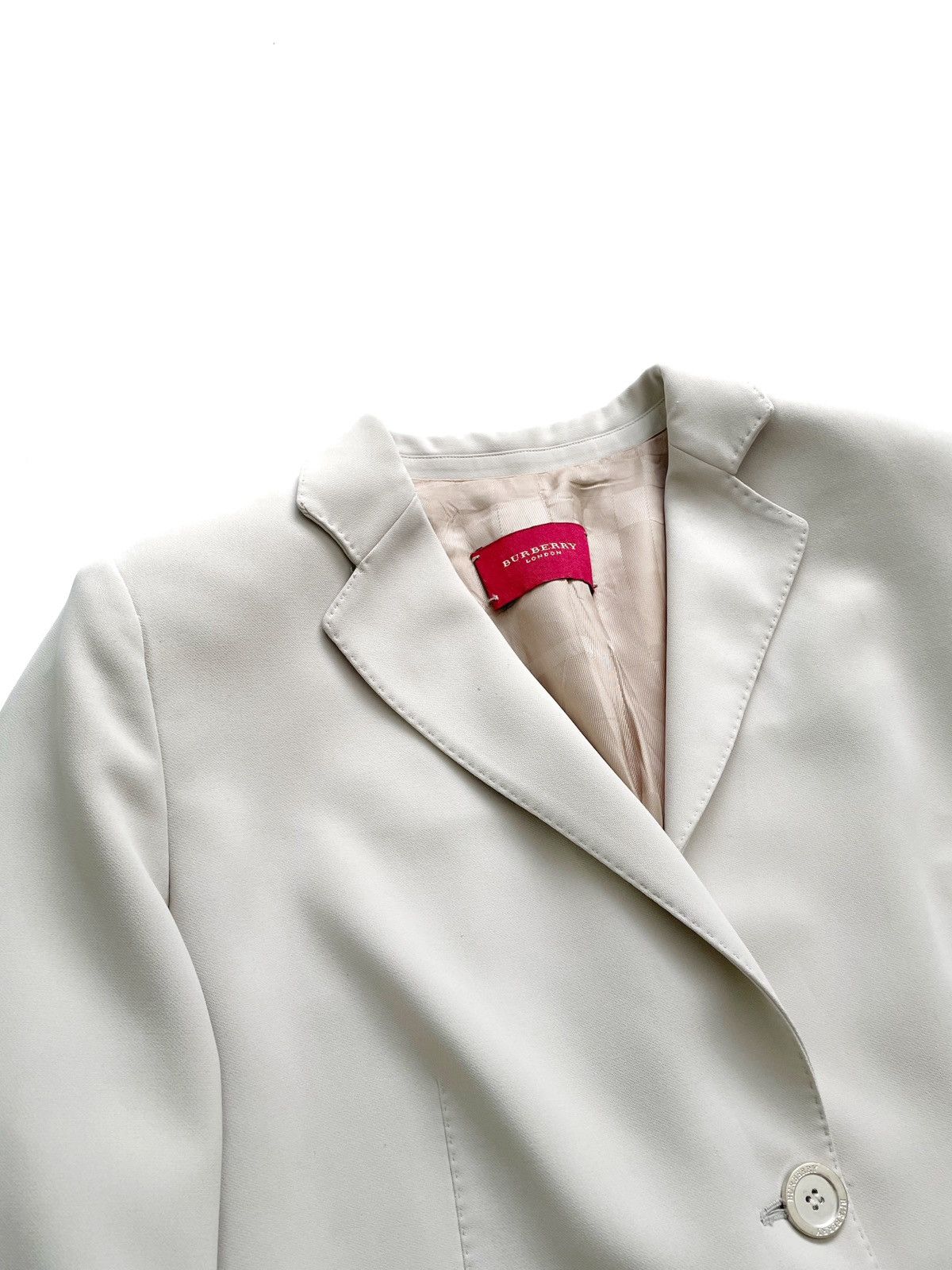 Burberry Burberry Beige Women Crop Blazer Jacket Metal Button Size ~M Size M / US 6-8 / IT 42-44 - 3 Thumbnail