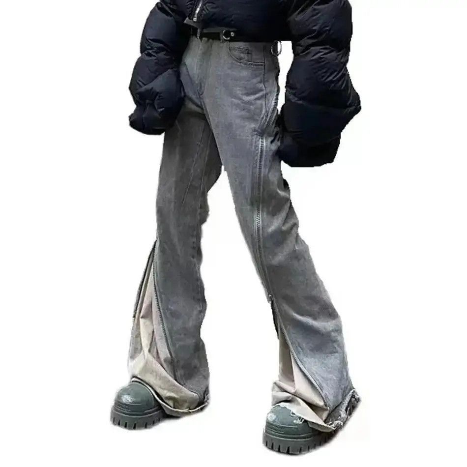 Japanese Brand Streetwear Baggy Zipper Jeans Pants y2k Size US 34 / EU 50 - 2 Thumbnail