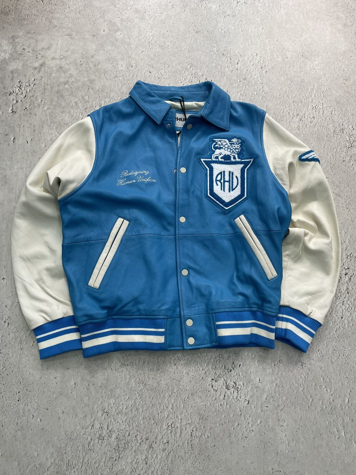 zara rhuigi rhude スタジャン　amiri ジャケット Zara Rhude Varsity Jacket | Grailed