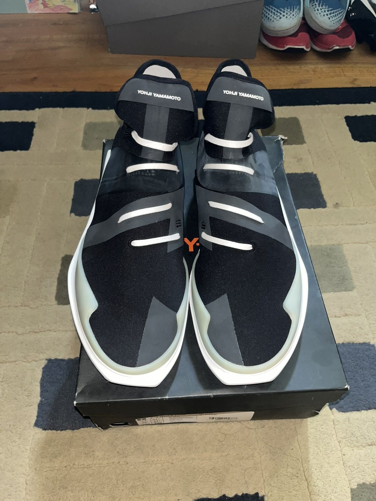 Y-3 Adidas Y-3 Noci Low Black And White Size 12 Brand New Size US 12 / EU 45 - 2 Thumbnail