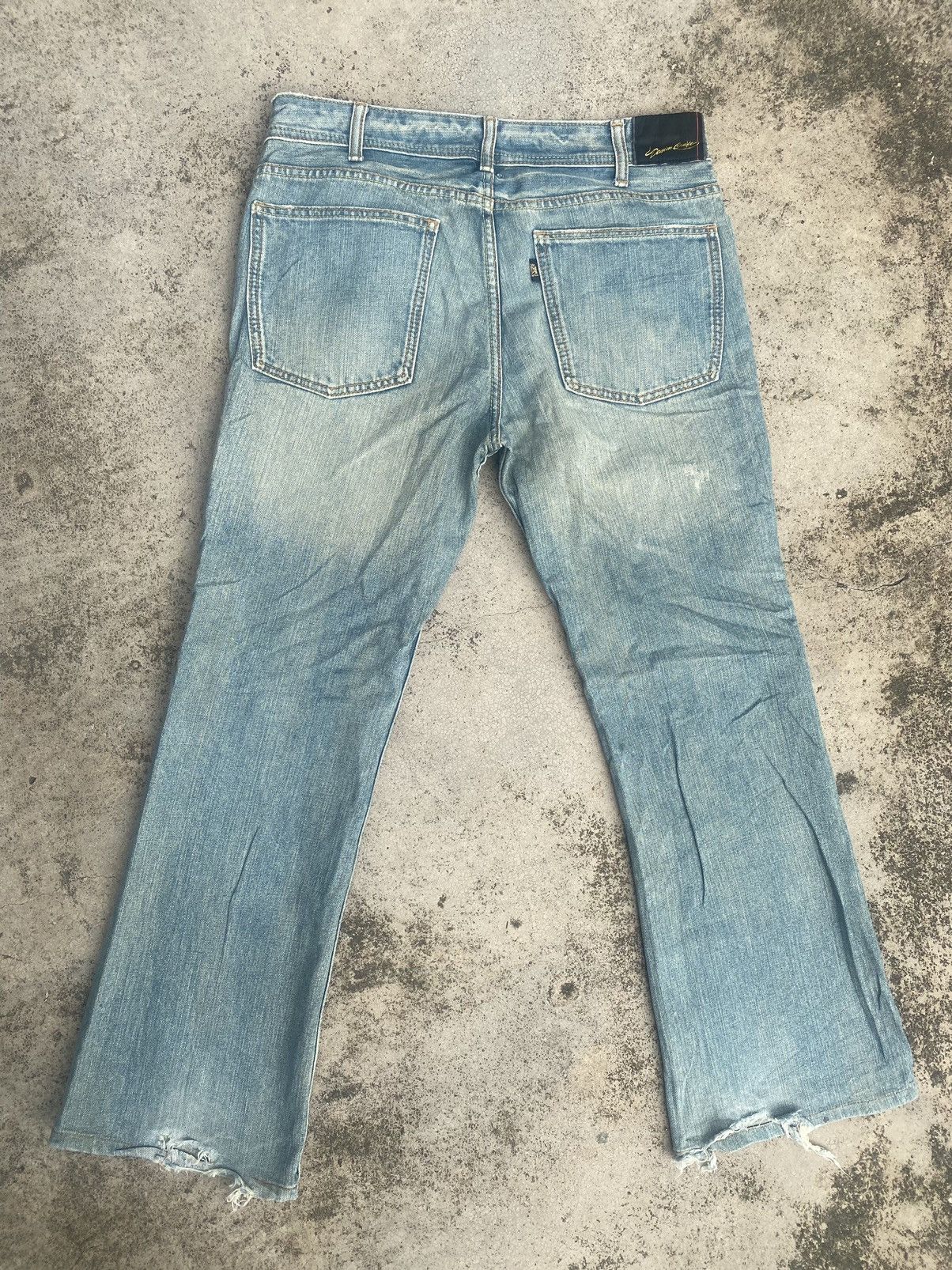 Japanese Brand Flare Jeans Denim Craft Faded Distressed Bootcut Size US 32 / EU 48 - 14 Thumbnail