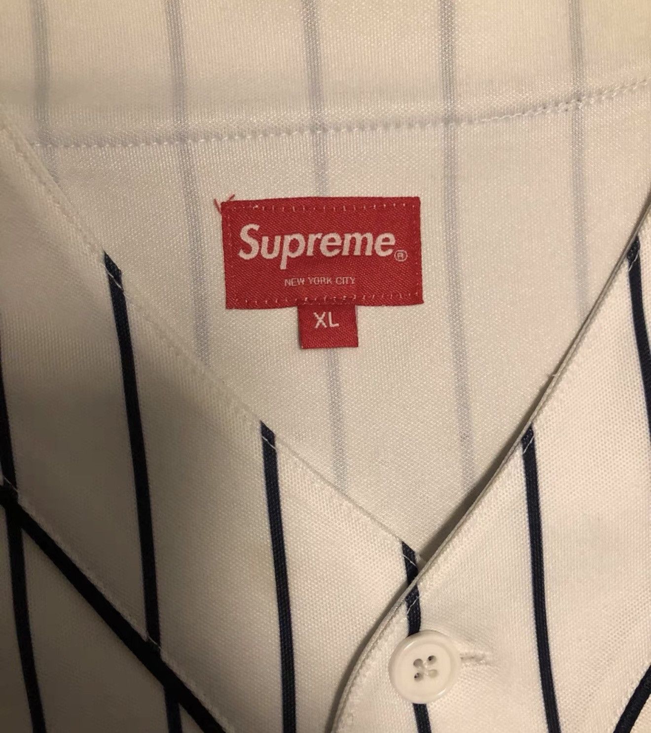 Supreme Supreme rhinestone baseball jacket shirt Size US XL / EU 56 / 4 - 3 Thumbnail