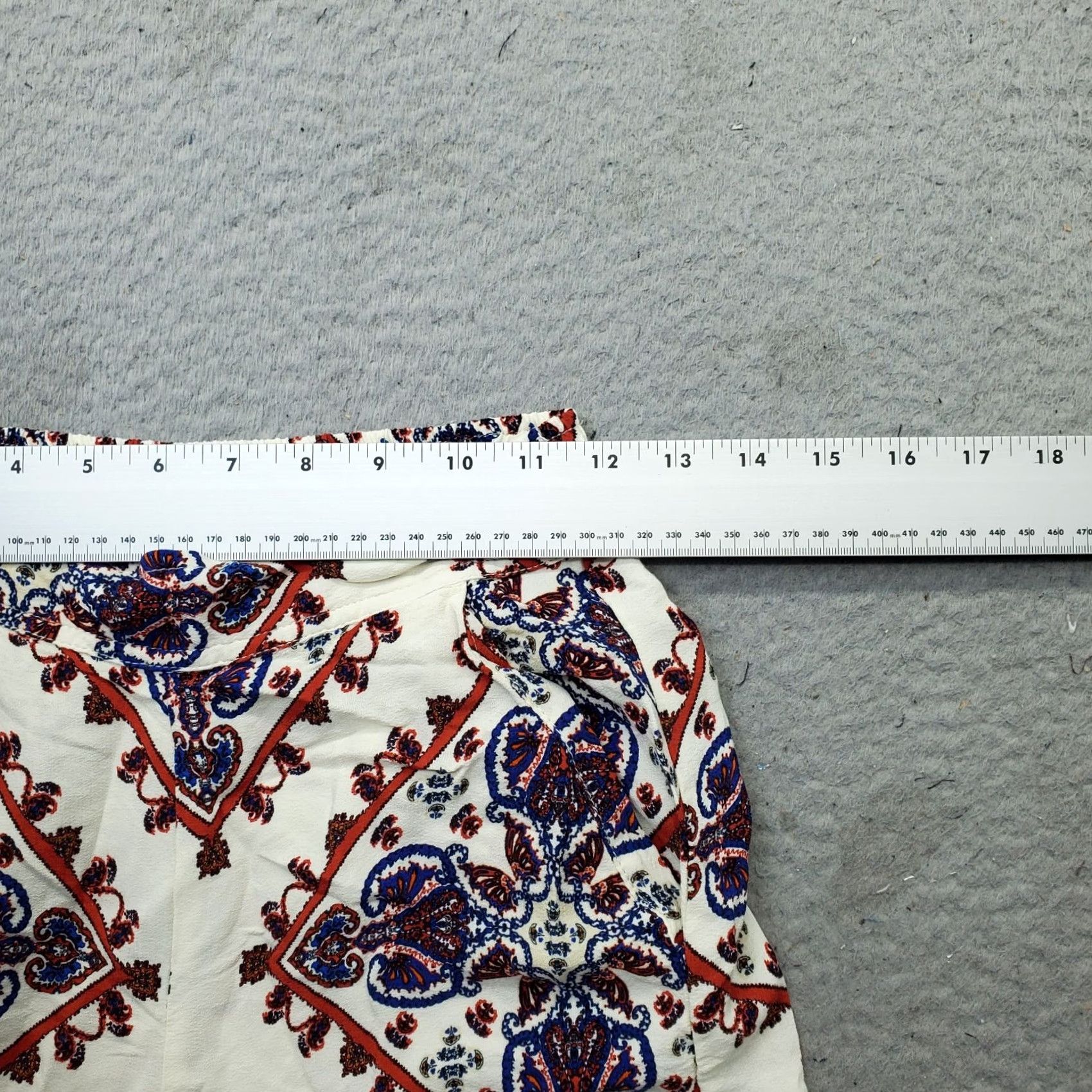 Zara Zara Palazzo Pants Womens XS Multicolor Geometric Wide-Leg Elastic Waistband Pull On Size 26" / US 2 / IT 38 - 6 Thumbnail