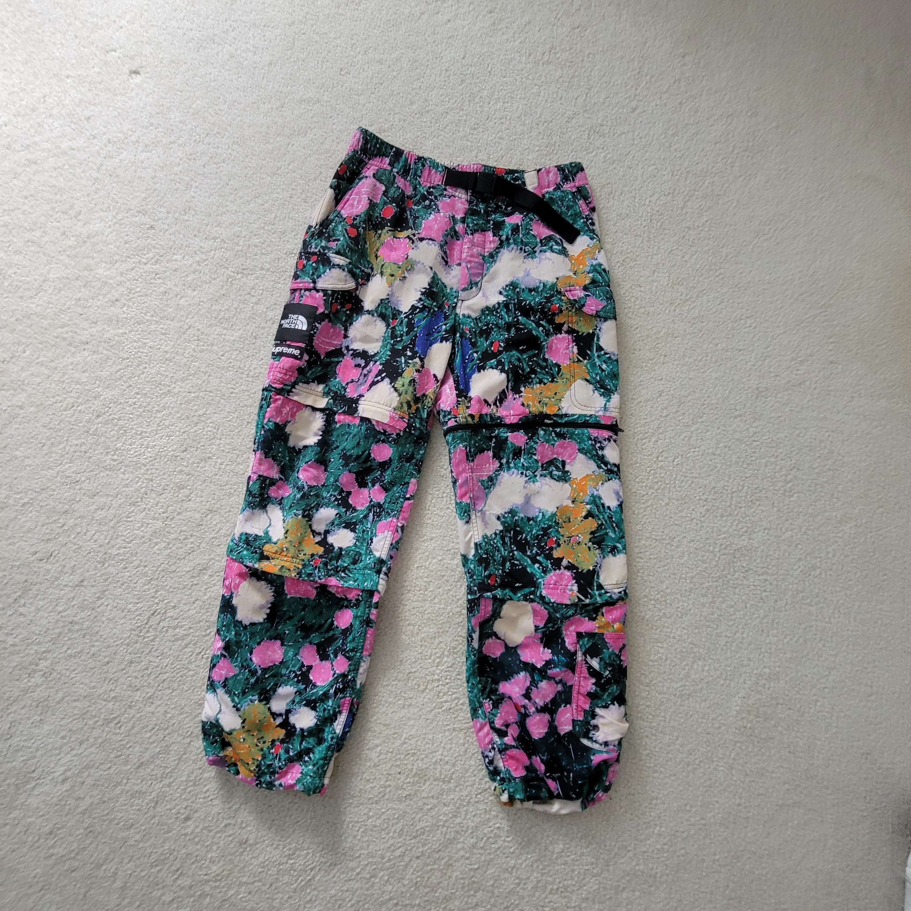 image of Supreme The North Face Trekking Zip-Off Belted Pant (Small) in Flowers, Men's (Size 30)