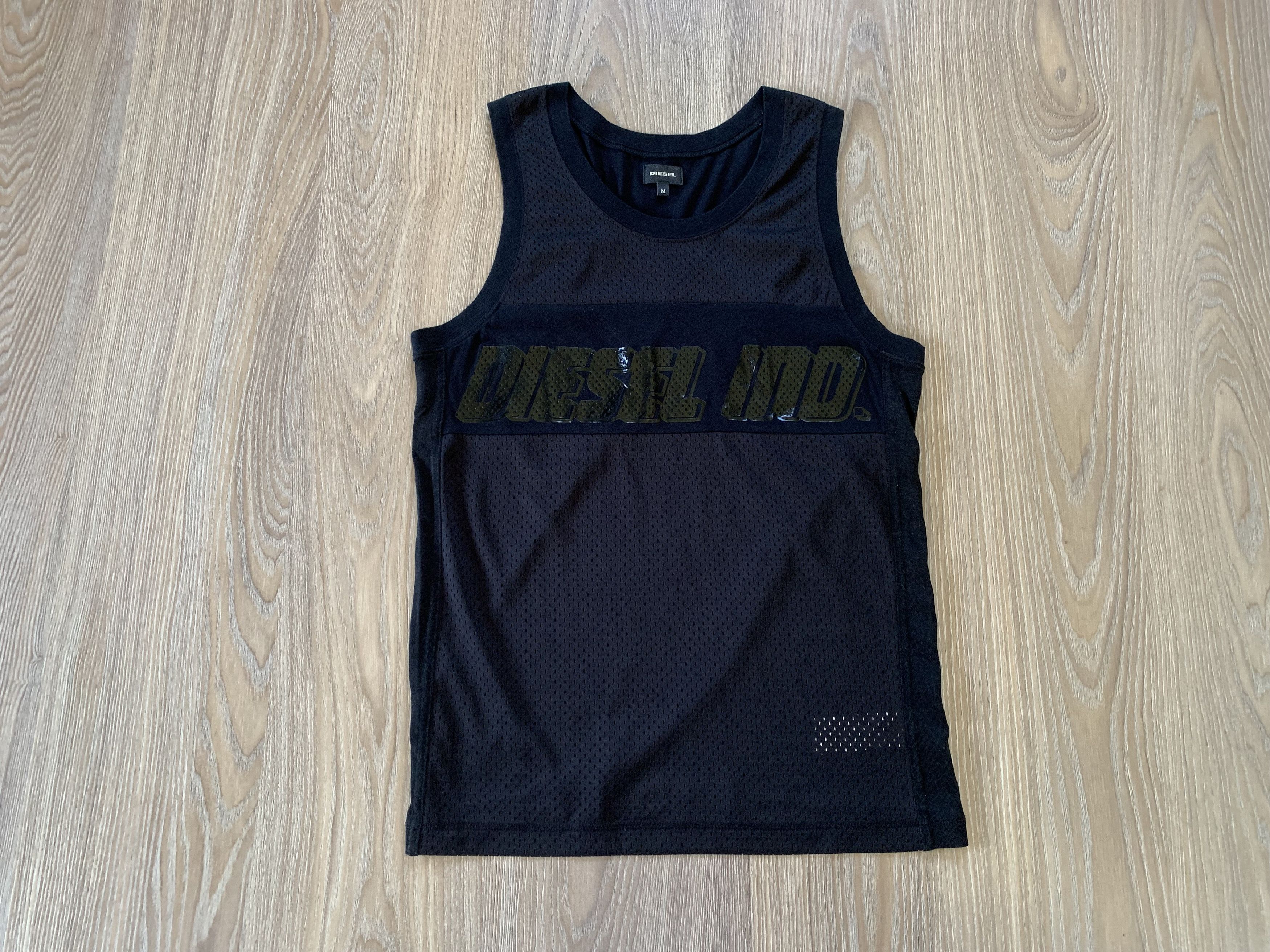 Diesel Diesel Cotton Black Mesh Sleeveless Shirt Size US M / EU 48-50 / 2 - 10 Thumbnail