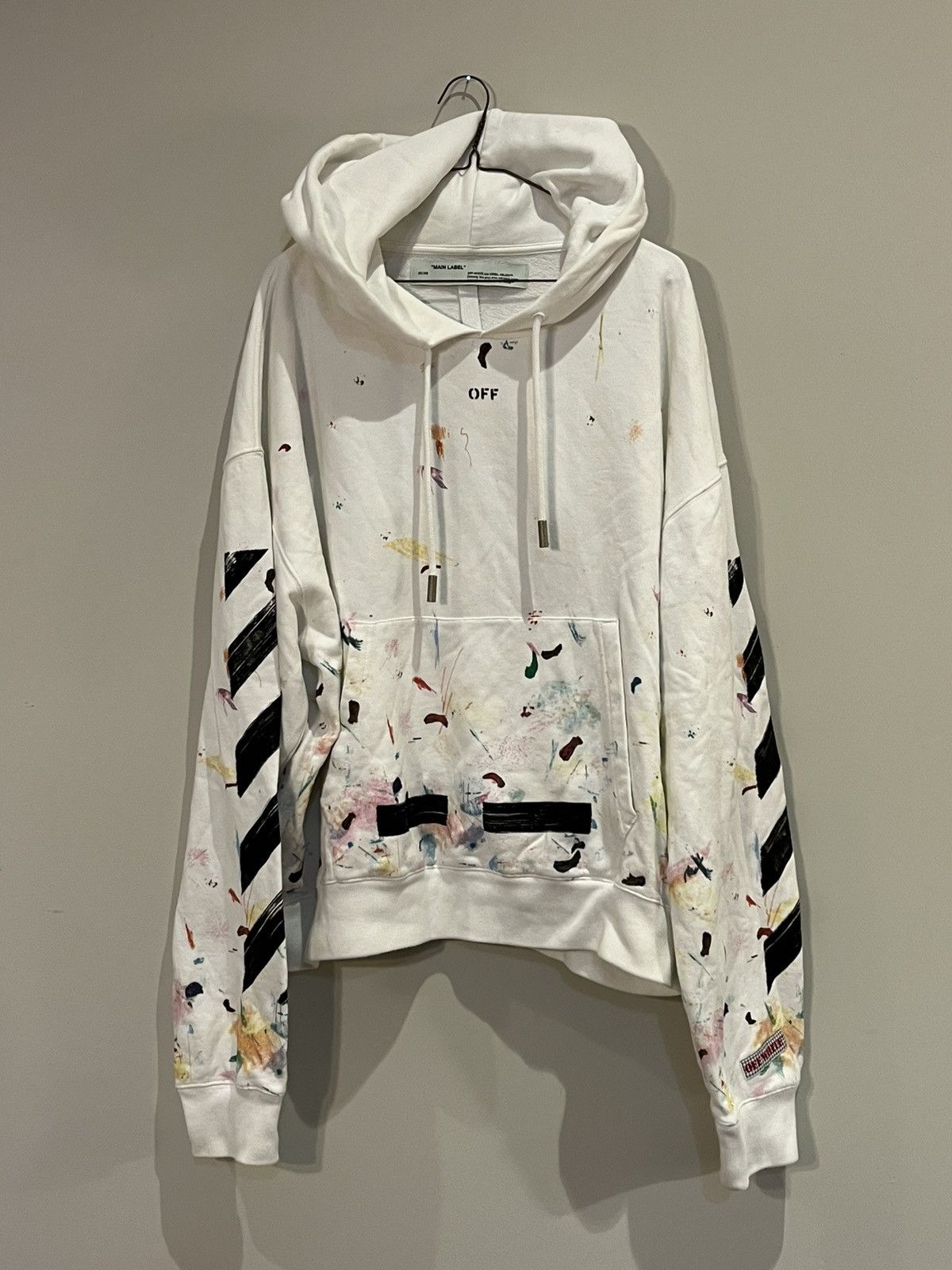 OFF-WHITE white Galaxy hoodie
