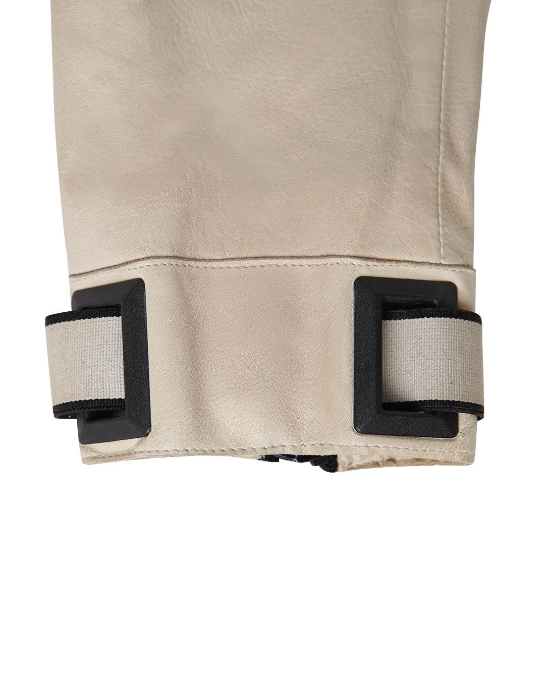Miu Miu Miu Miu S/S2000 Leather Zip Jacket in Beige Size M / US 6-8 / IT 42-44 - 4 Thumbnail
