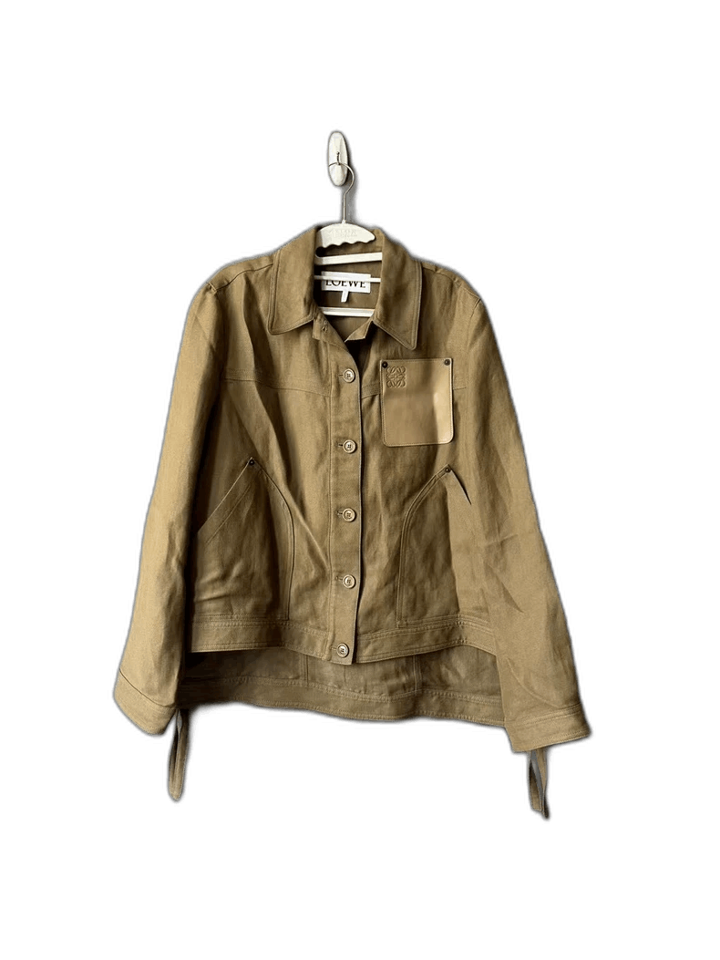 Loewe Loewe Brown Leather Jacket Coat Size S / US 4 / IT 40 - 1 Thumbnail