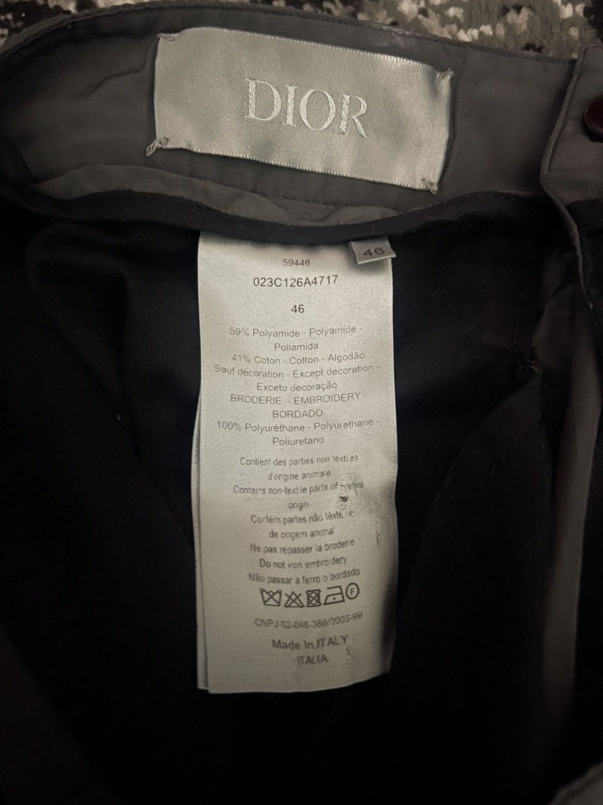 Dior Dior Anthracite Gray Technical Cotton Ripstop Cargo Pants Size US 30 / EU 46 - 7 Thumbnail