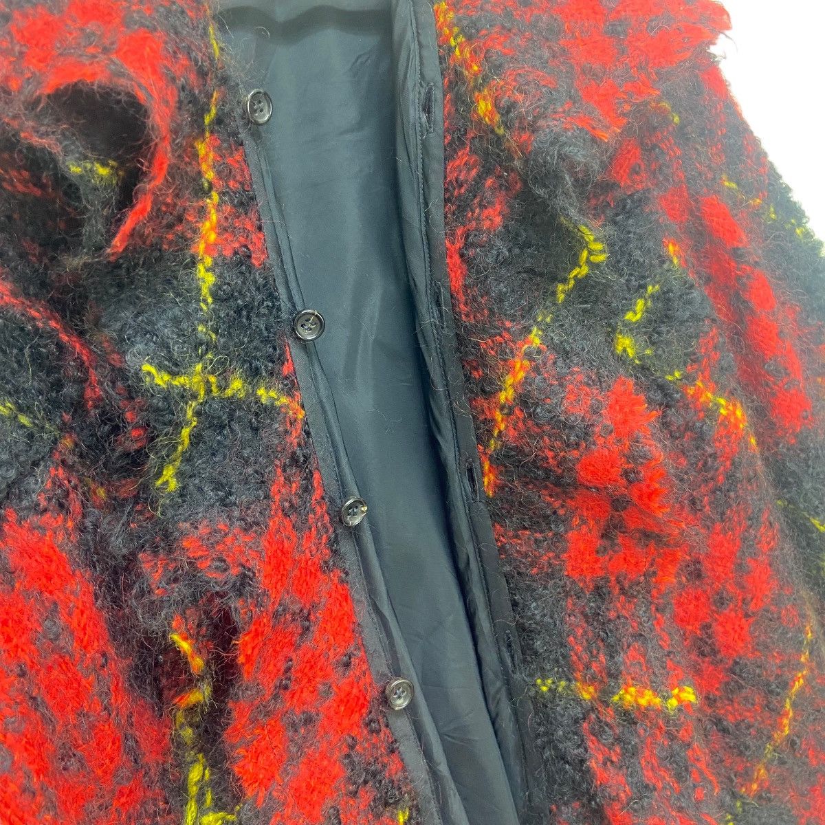 Comme des Garcons Tricot Comme des Garçons Red Check Mohair Jacket Size S / US 4 / IT 40 - 16 Thumbnail