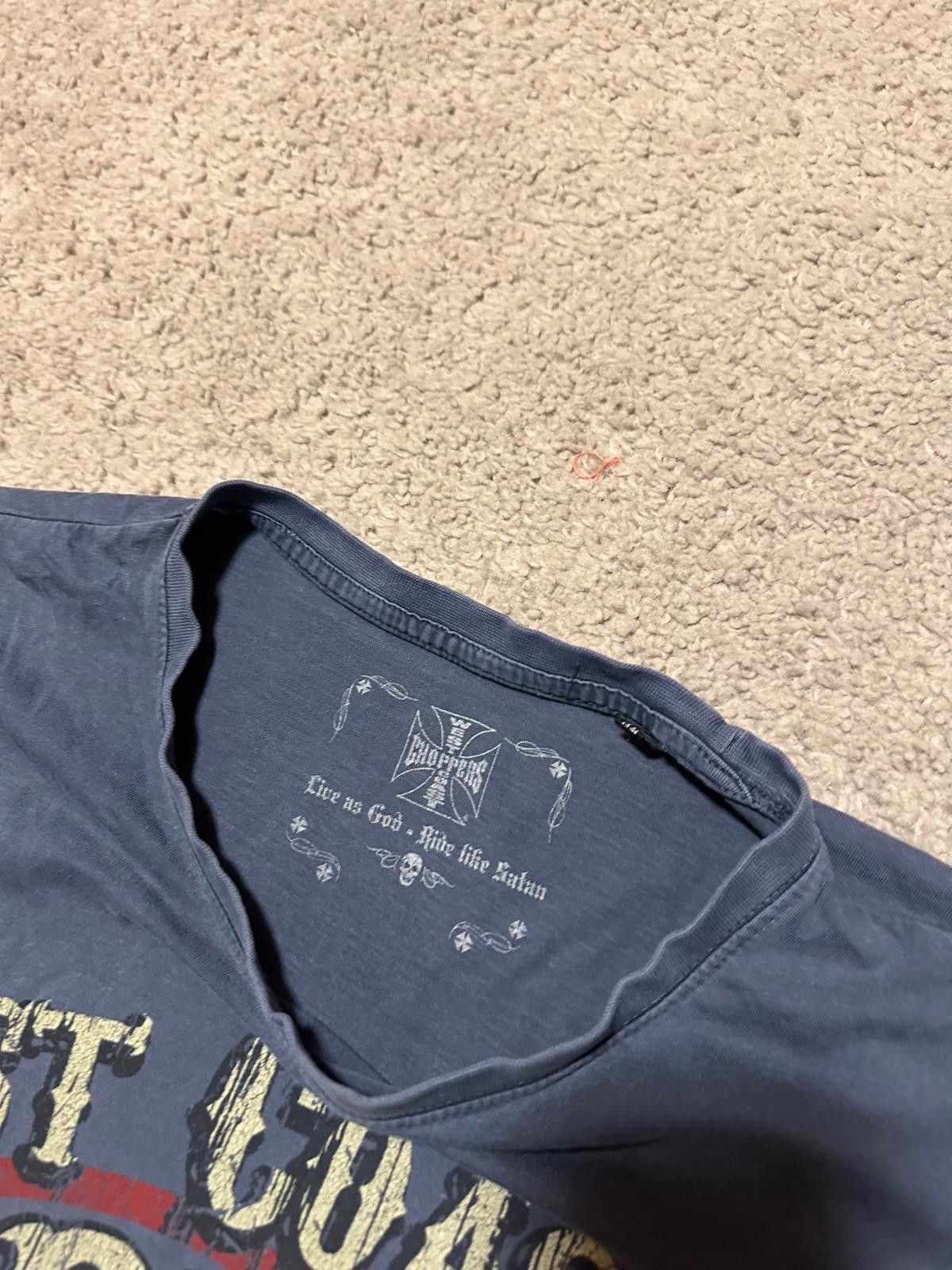 West Coast Choppers West Coast Choppers EL Diablo T-Shirt Vintage Blue Sz XXL Size US XXL / EU 58 / 5 - 4 Thumbnail