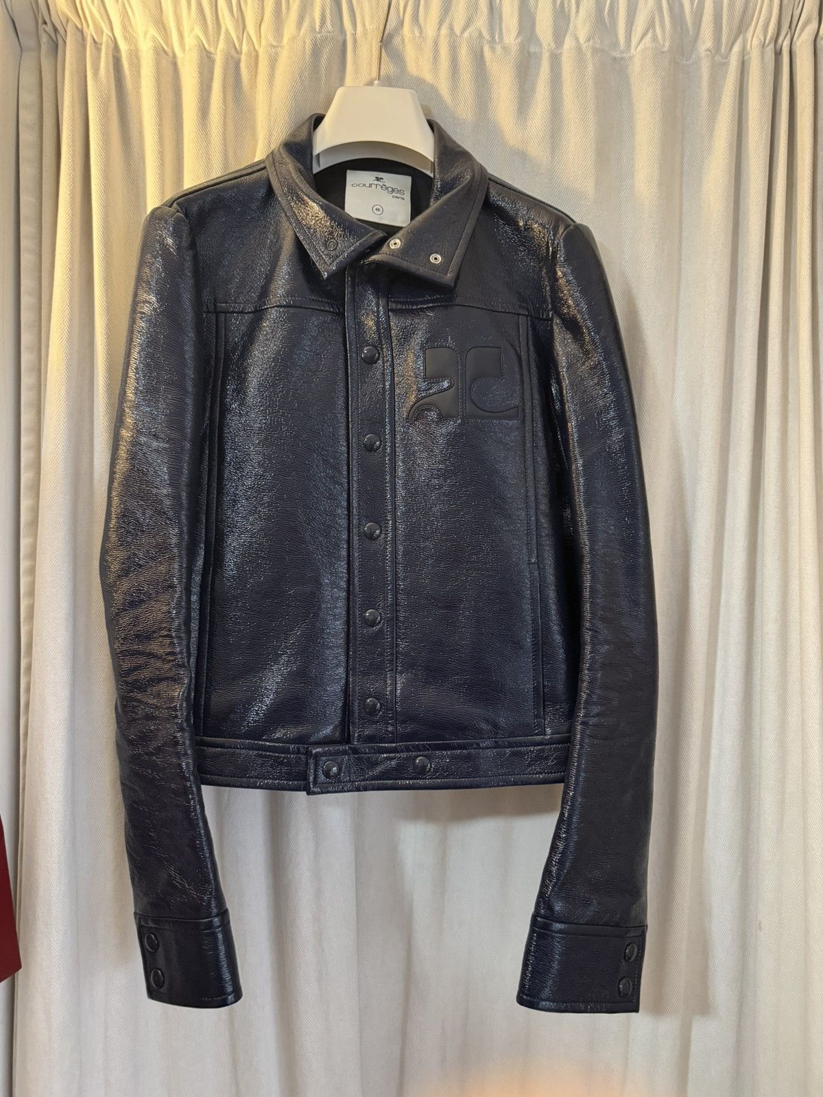 Courreges Vinyl navy/blue Courreges jacket Size US S / EU 44-46 / 1 - 1 Thumbnail